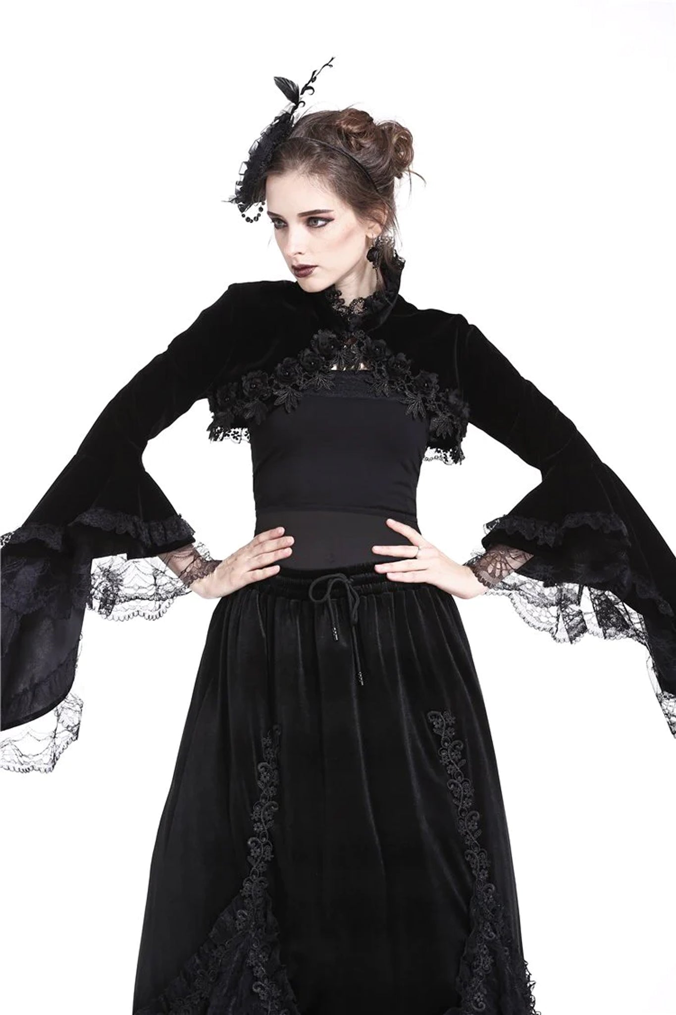 Victorian Velvet Cropped Jacket