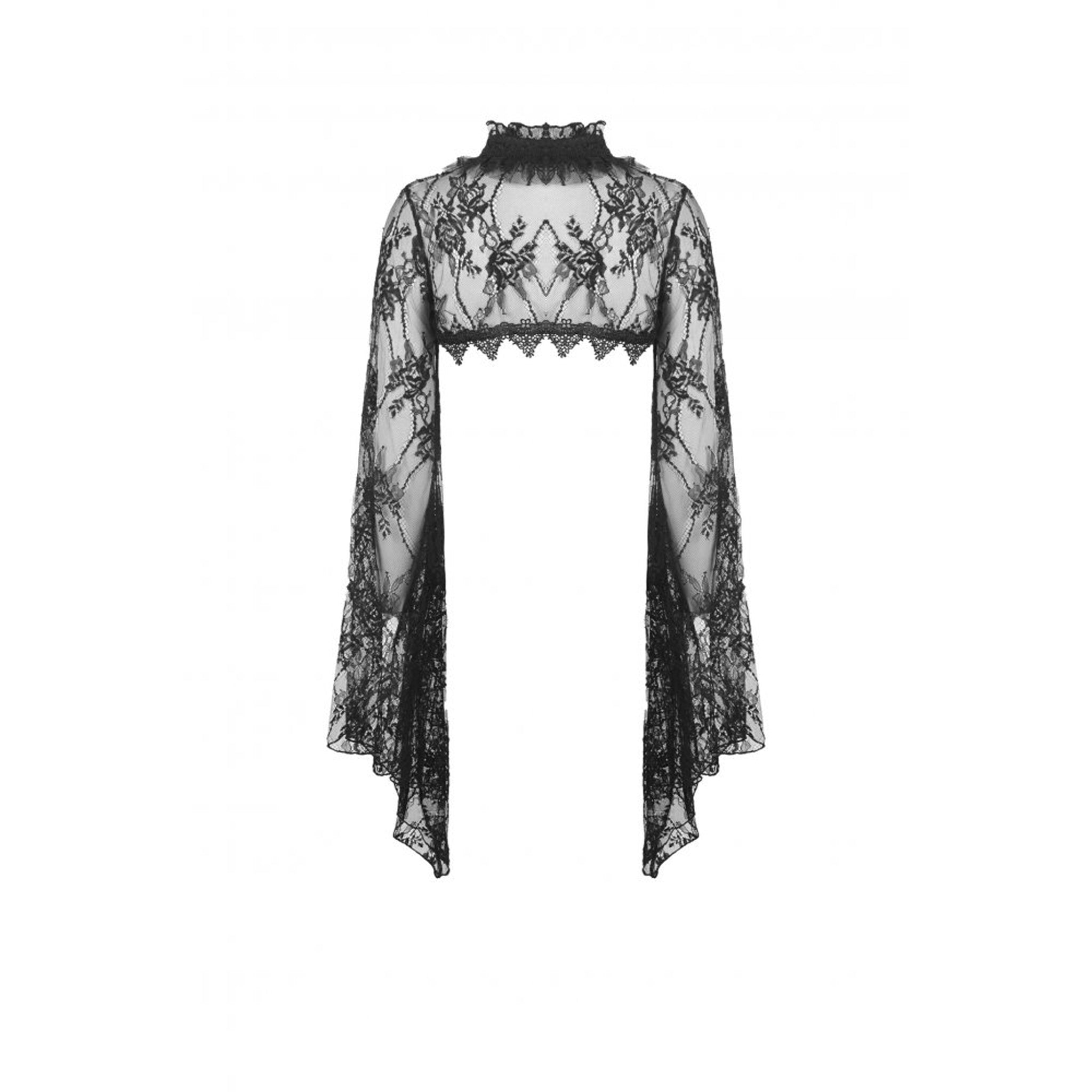 Bell Sleeved Lace Crop Jacket