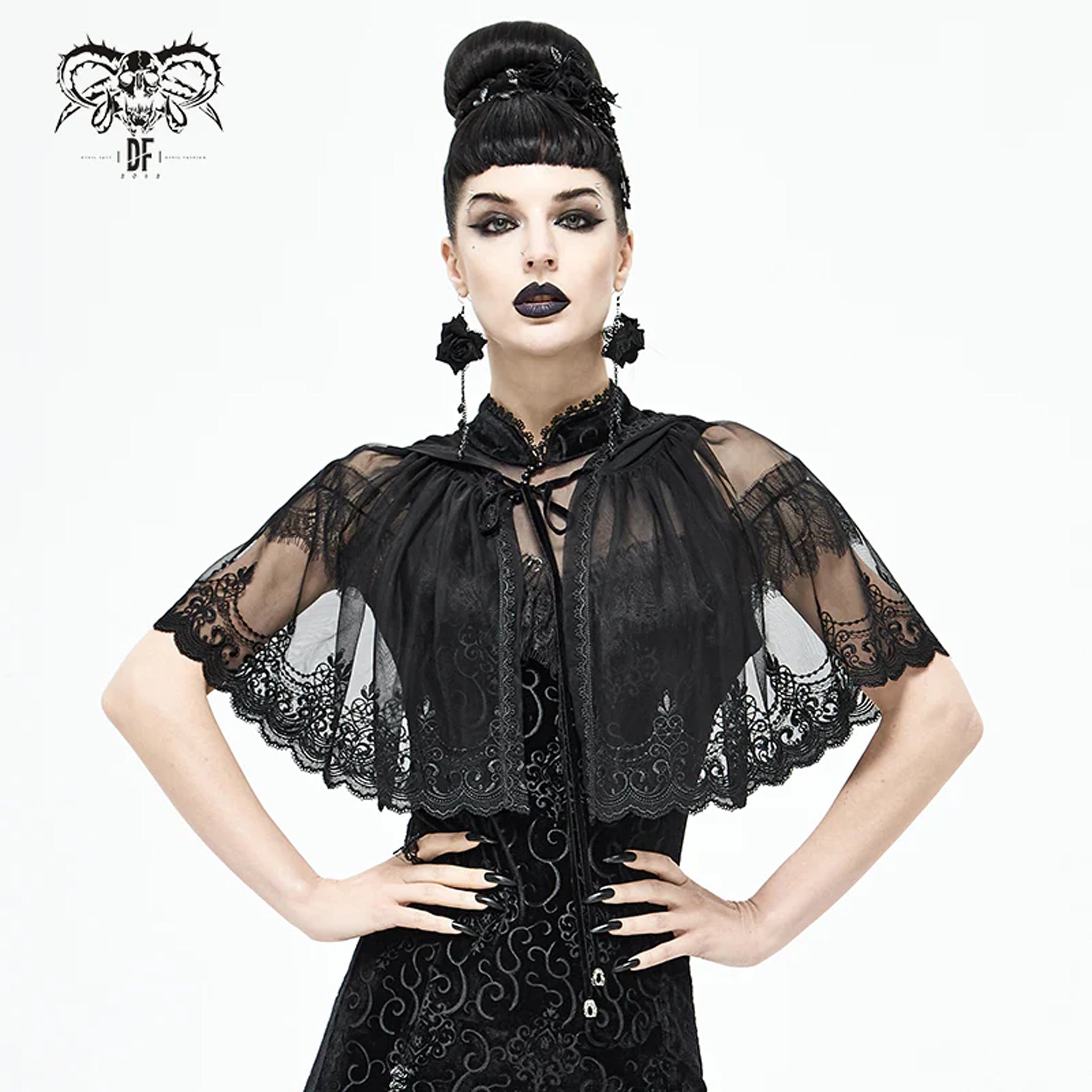 Chrysanthemum Hooded Capelet