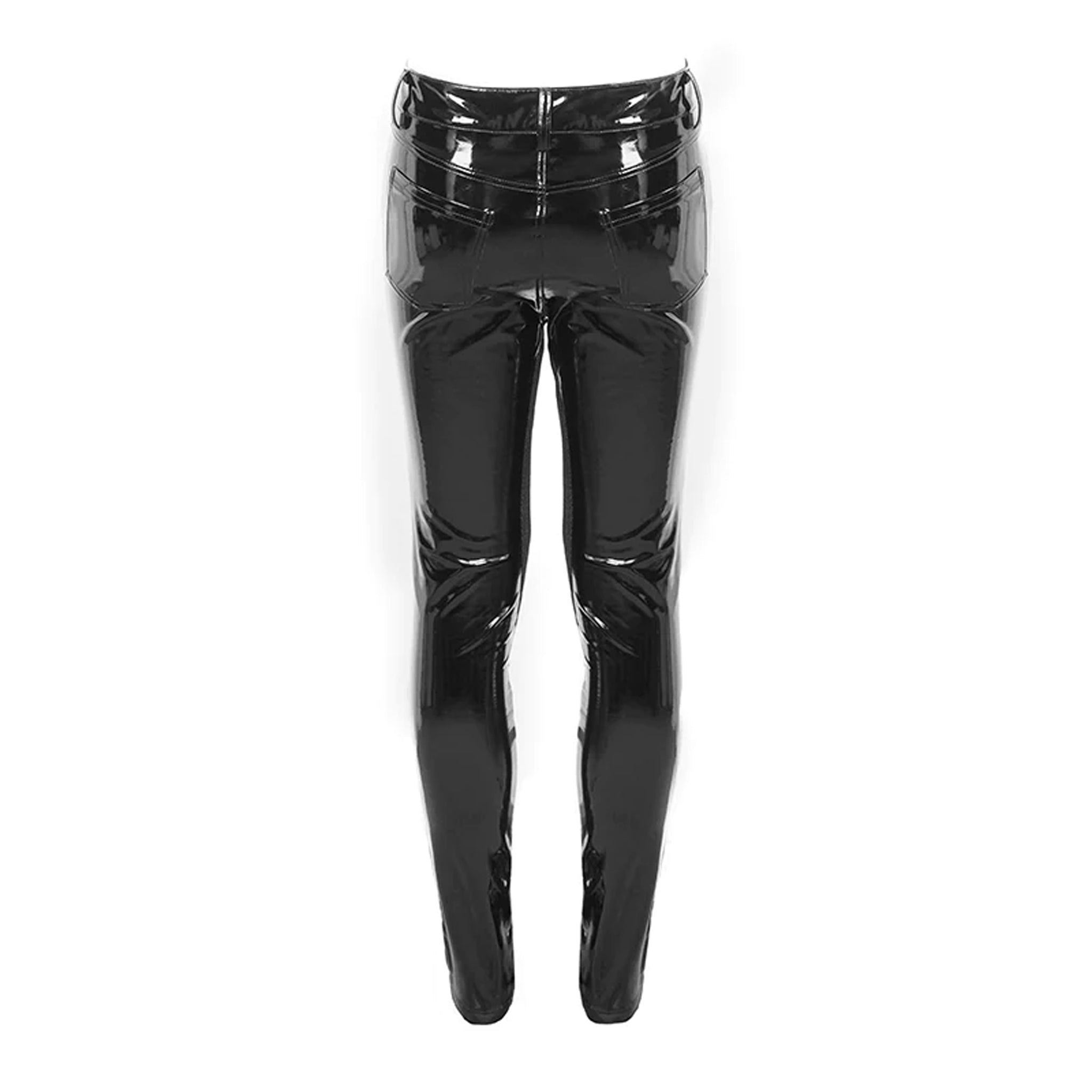 Fishnet Overlay Patent Trouser --ONLINE ONLY--