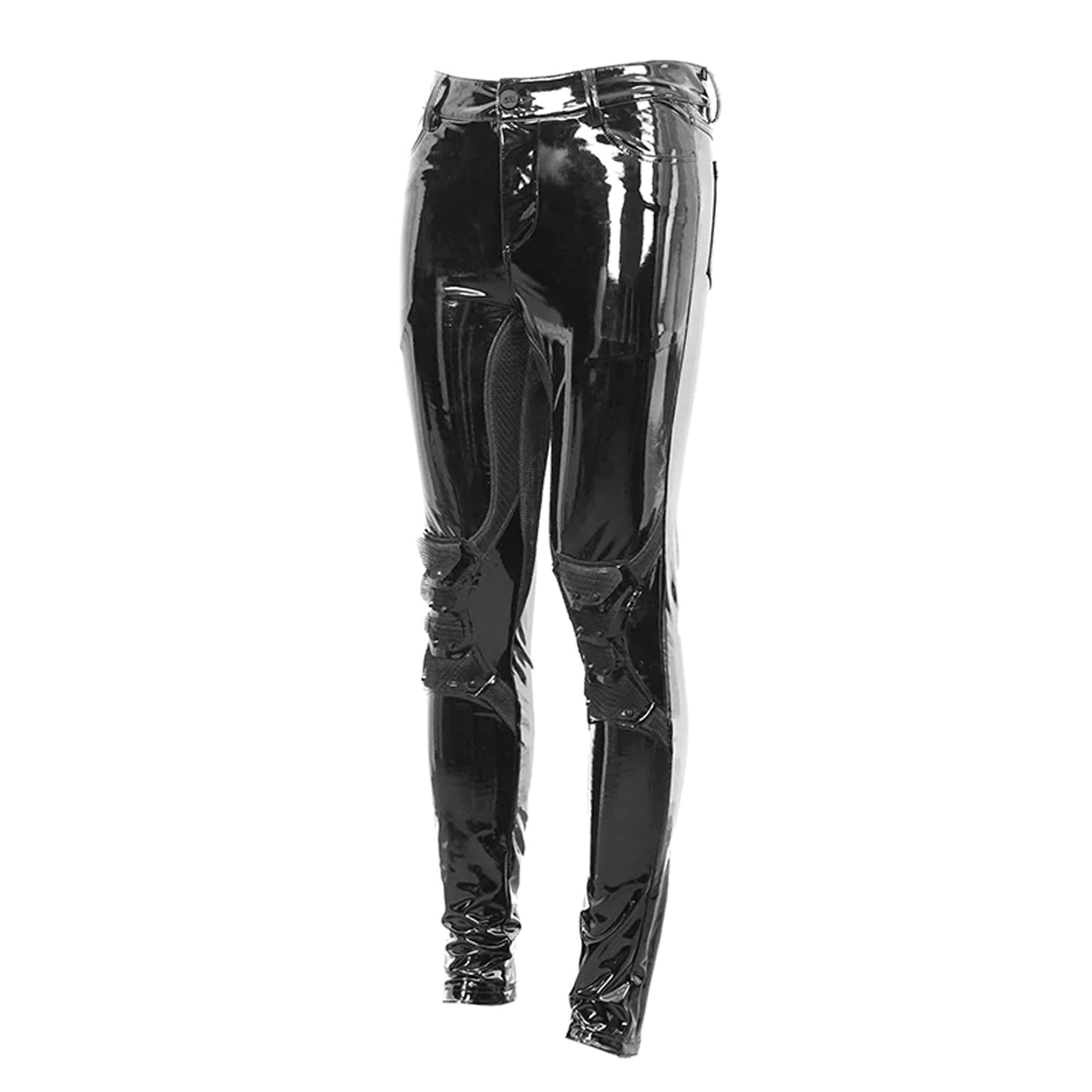 Fishnet Overlay Patent Trouser --ONLINE ONLY--