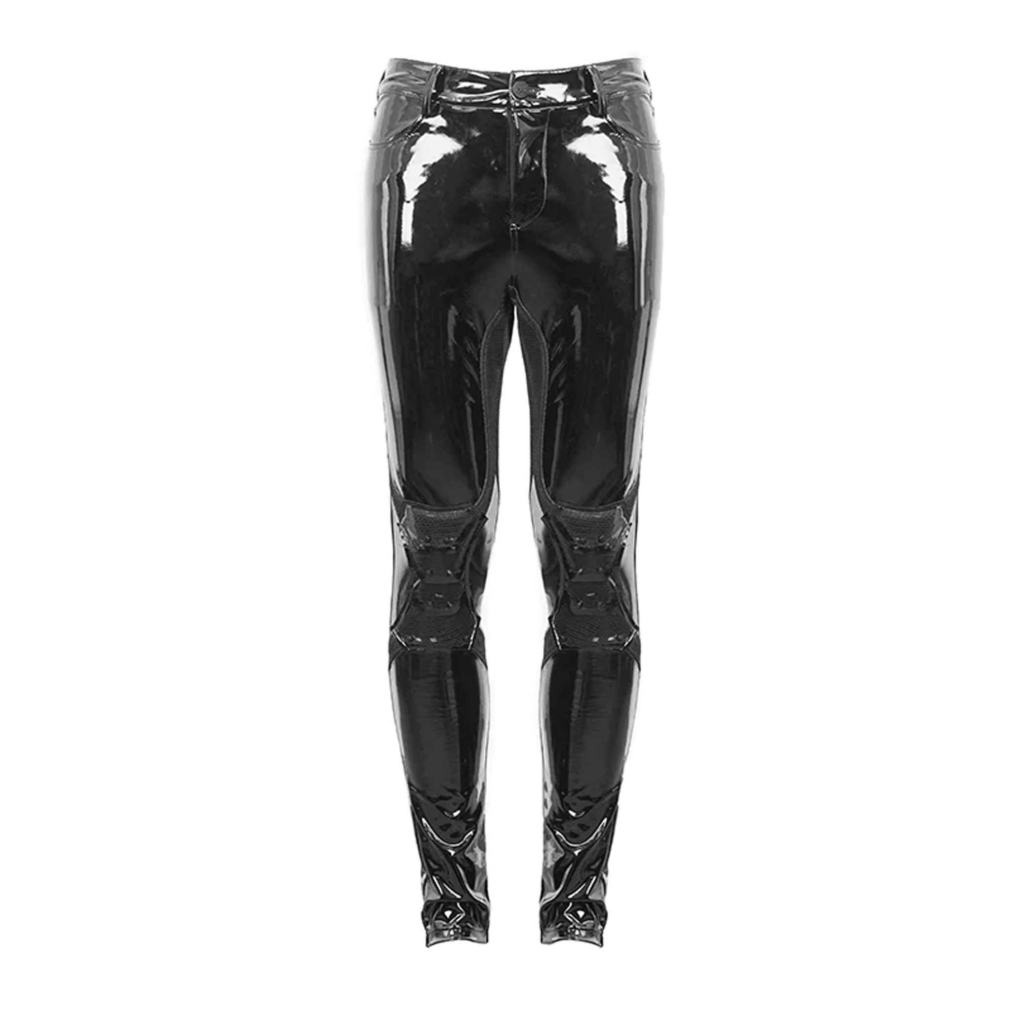 Fishnet Overlay Patent Trouser --ONLINE ONLY--