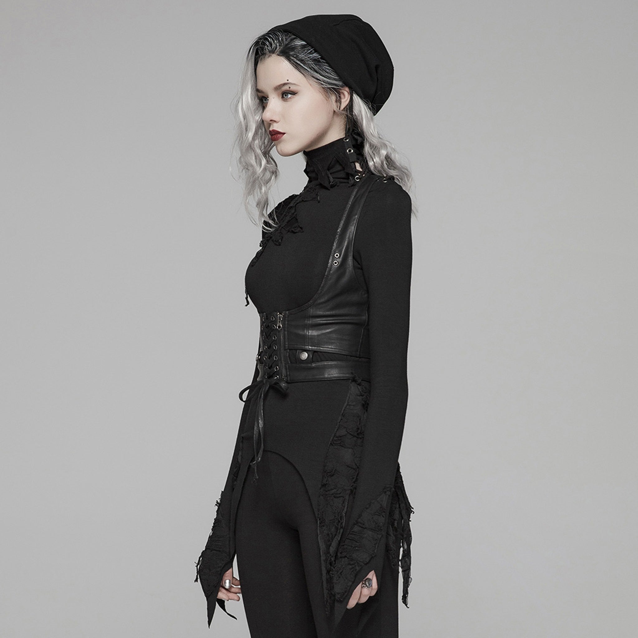 Lace Up Harness Vest