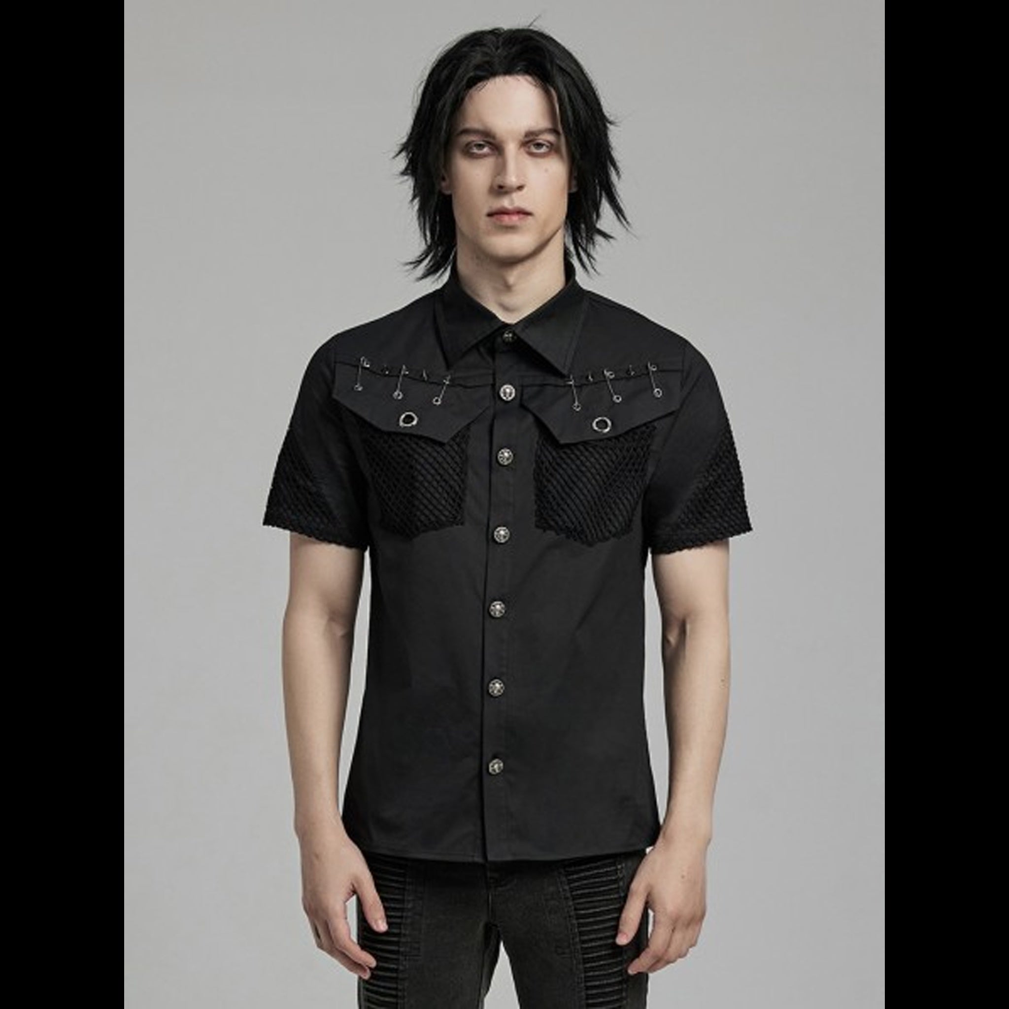 Pinned Mesh Pocket Shirt