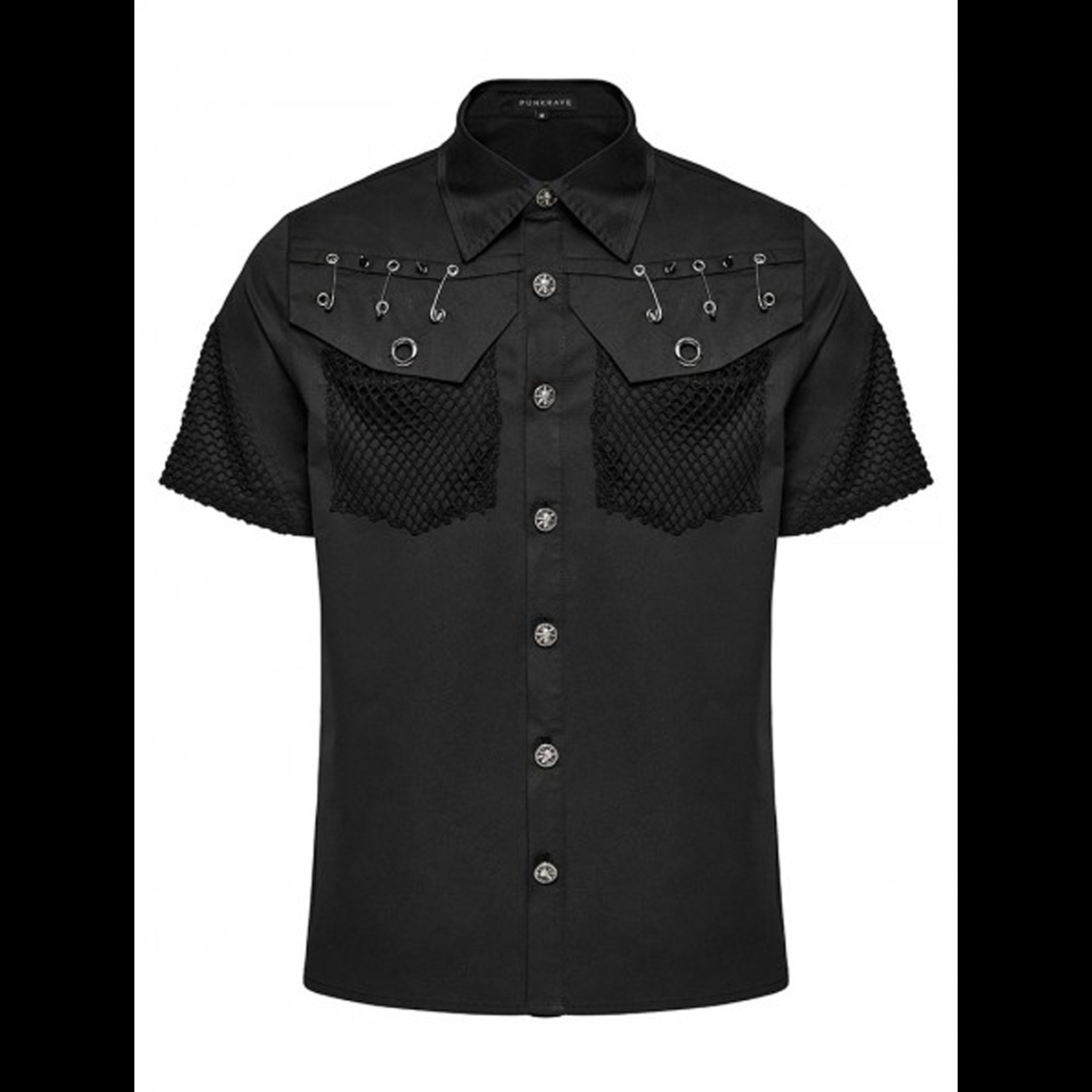 Pinned Mesh Pocket Shirt