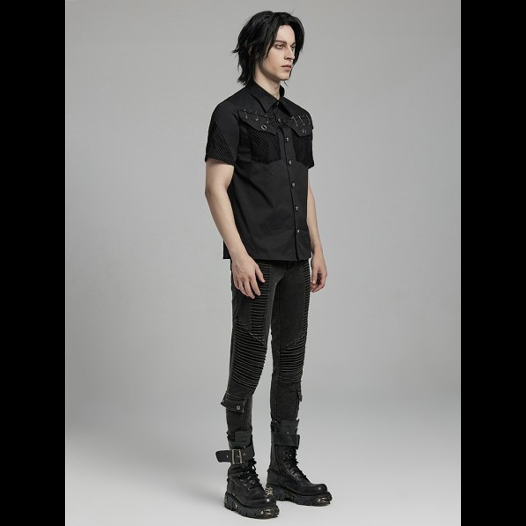Pinned Mesh Pocket Shirt
