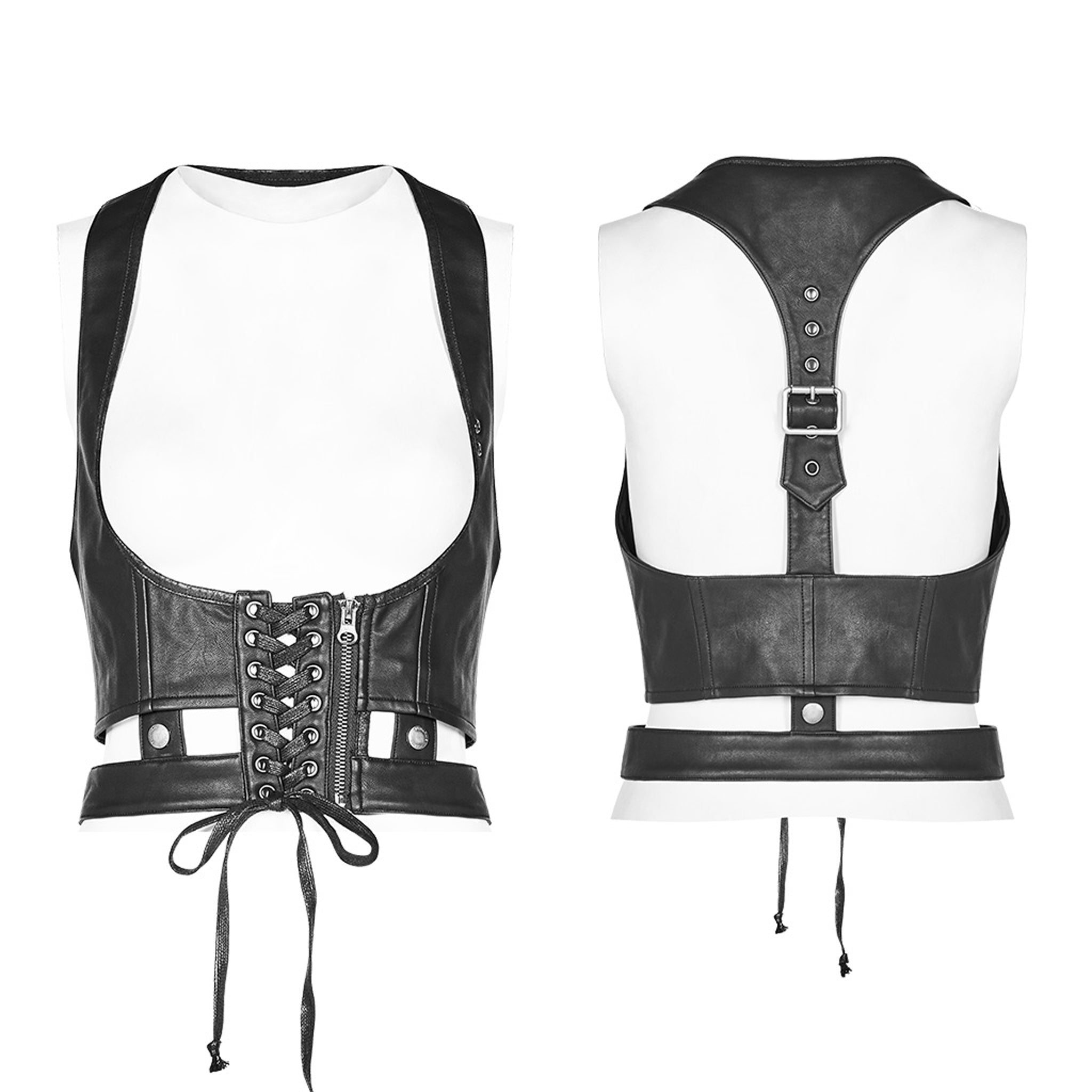 Lace Up Harness Vest