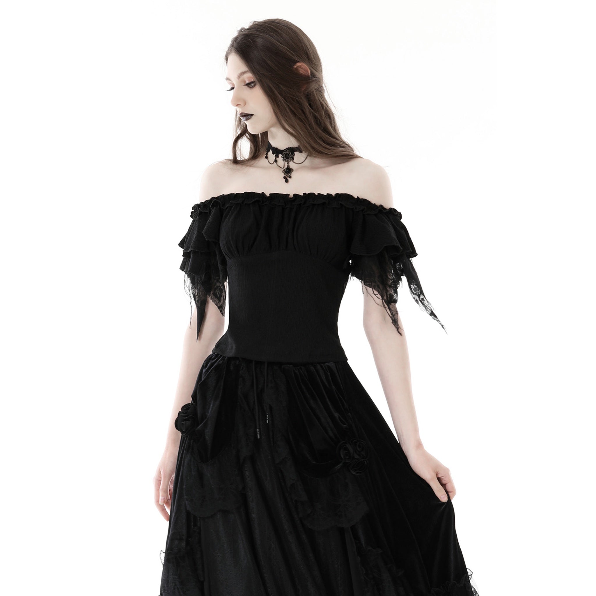 Gothic off shoulder discount top