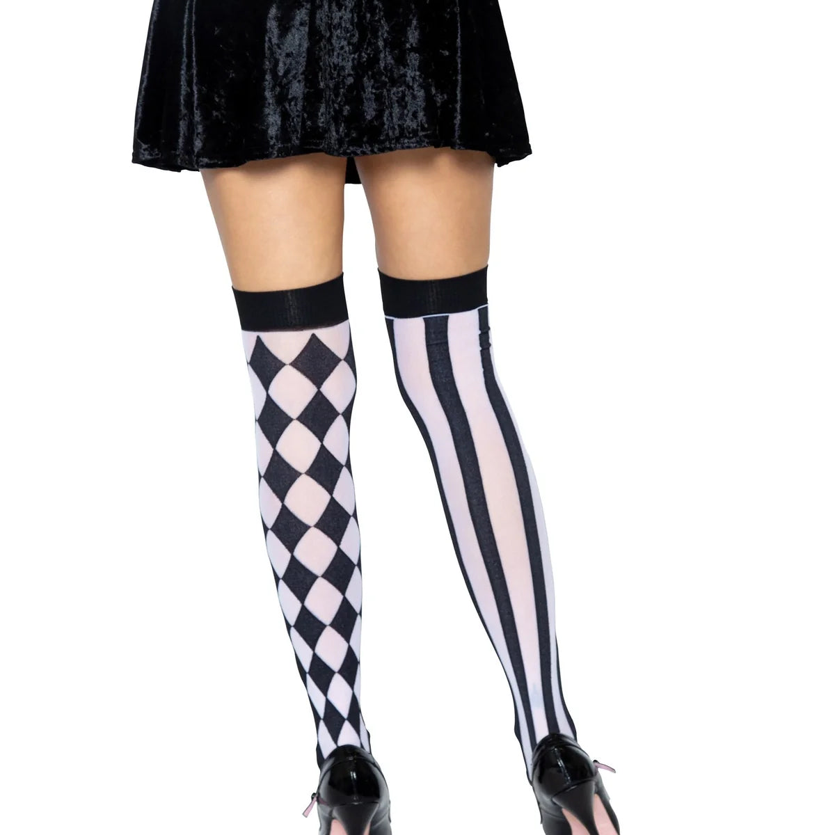 Harlequin Thigh High Stockings