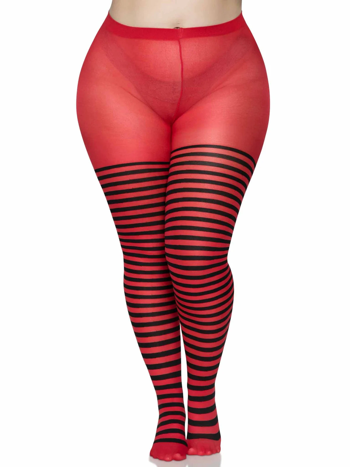 Jada Stripe Tights Plus Size