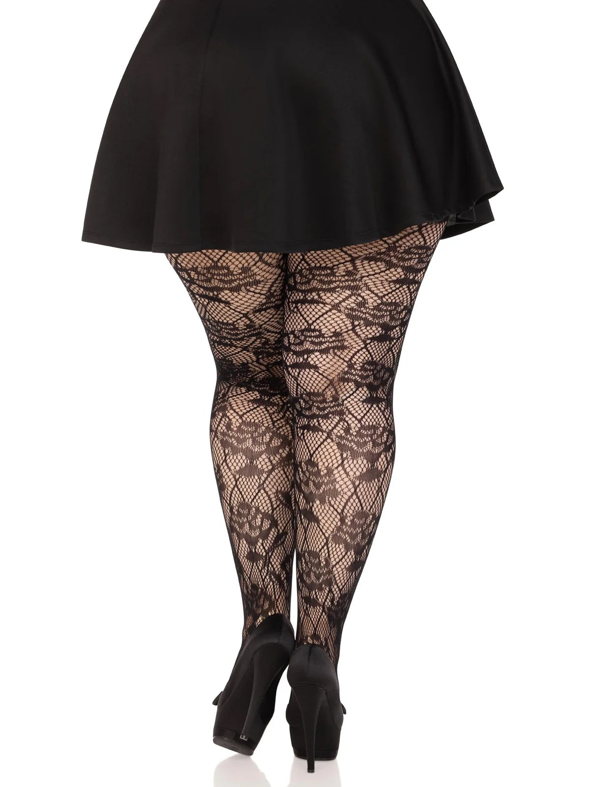 Wild Rose Net Tights Plus