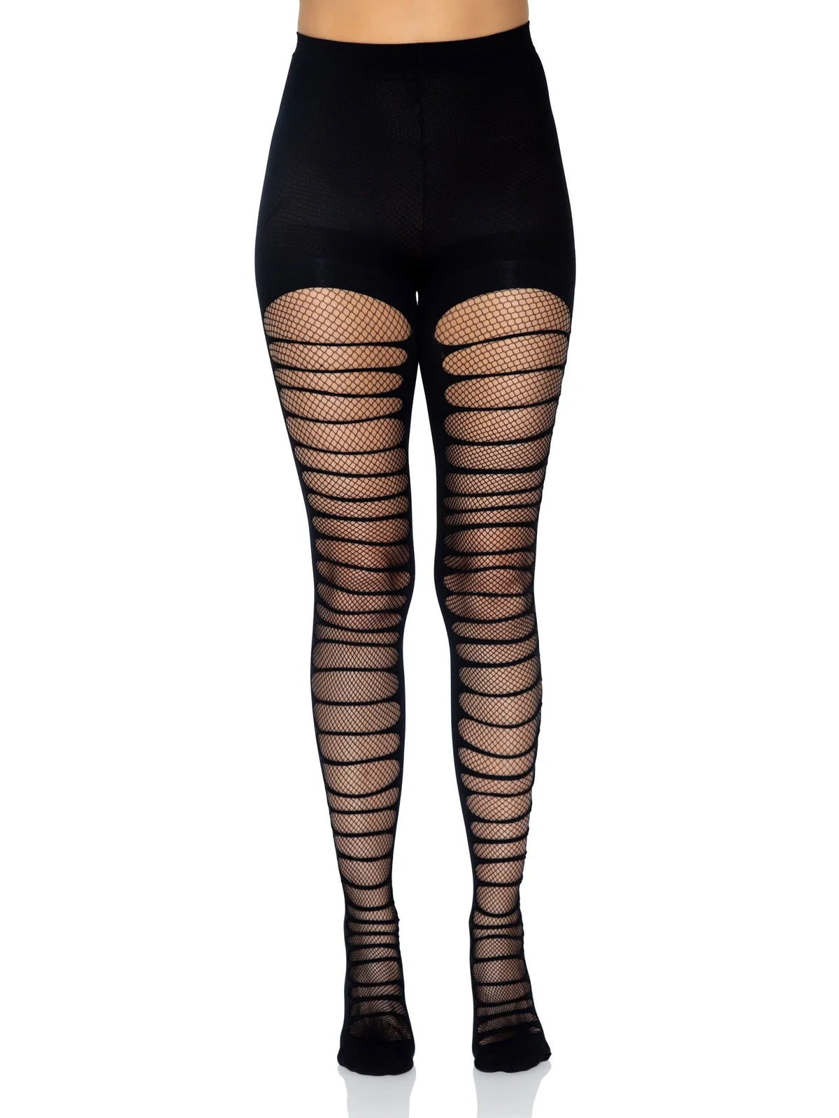 Slashed Look Fishnet Tights