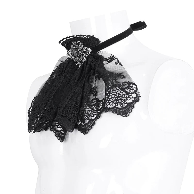 Gothic Brooched Fringe Ascot