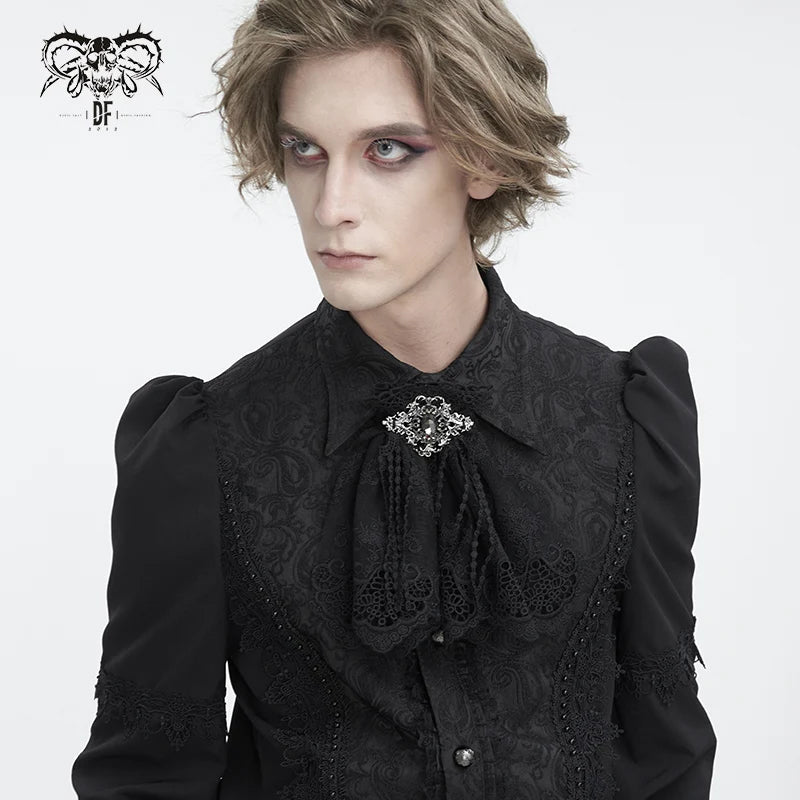 Gothic Brooched Fringe Ascot