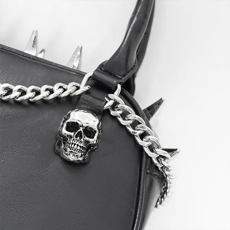 Spiked Skull Chain Bag