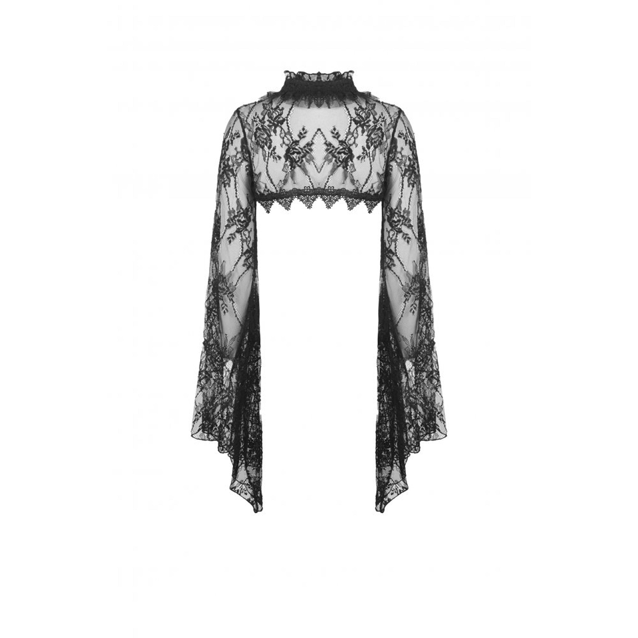 Bell Sleeved Lace Crop Jacket