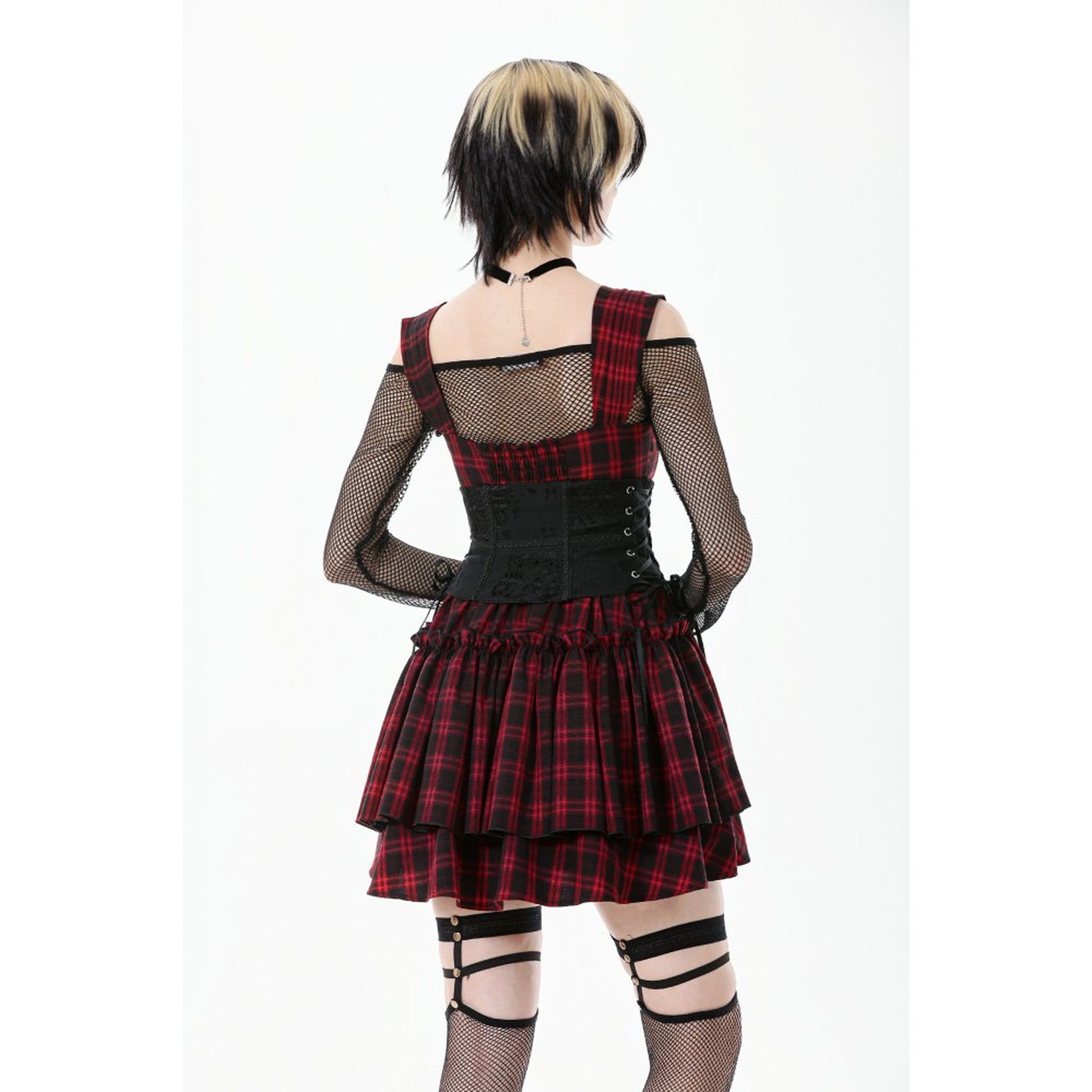 Side Lacing Zip Front Corset Style Belt