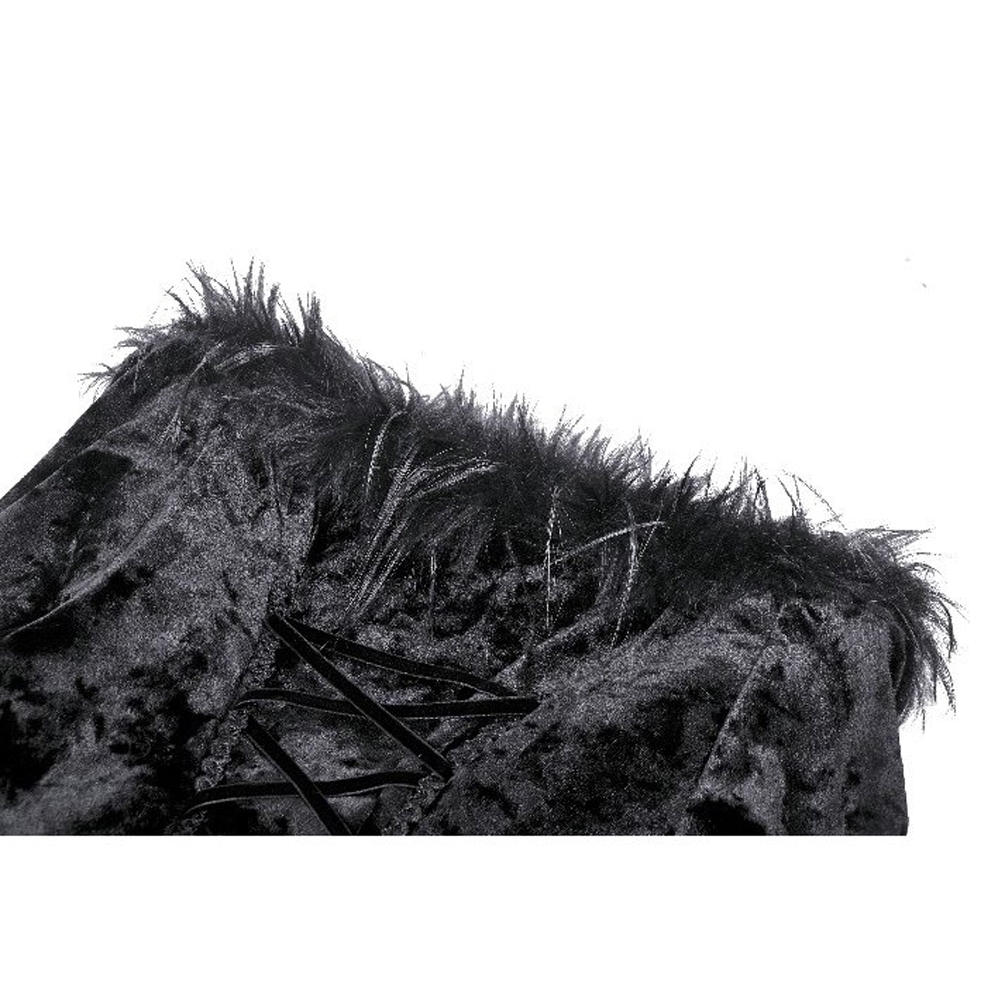 Fur Trim Velvet V Neck Dress