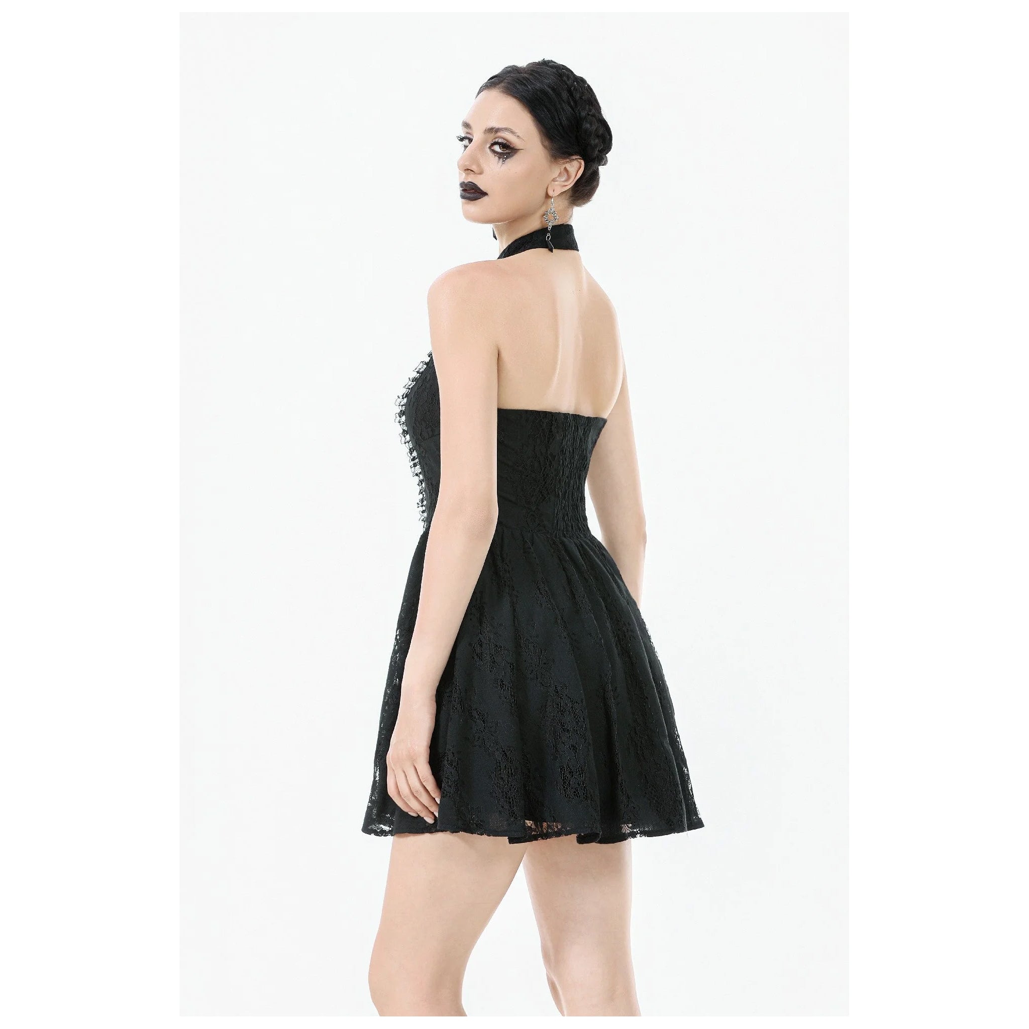 Celestial Lace Halter Dress