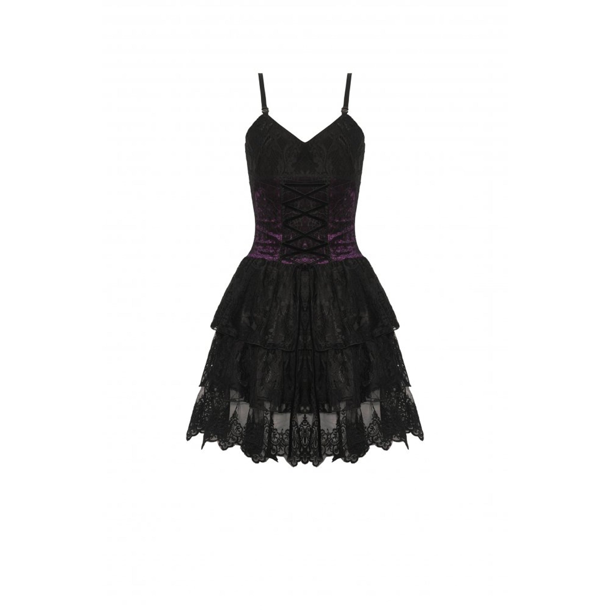 Purple Lace Mini Dress