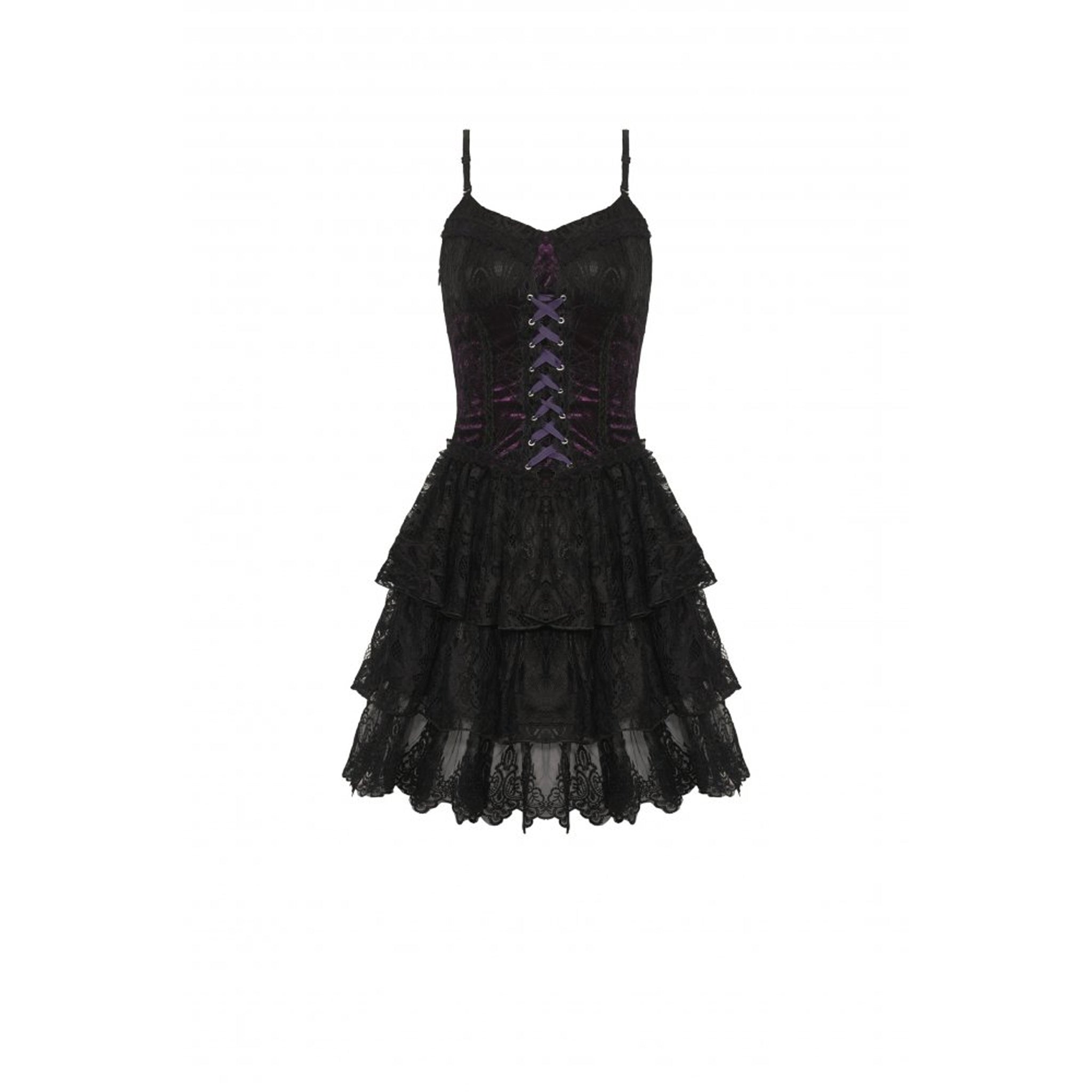 Purple Lace Mini Dress
