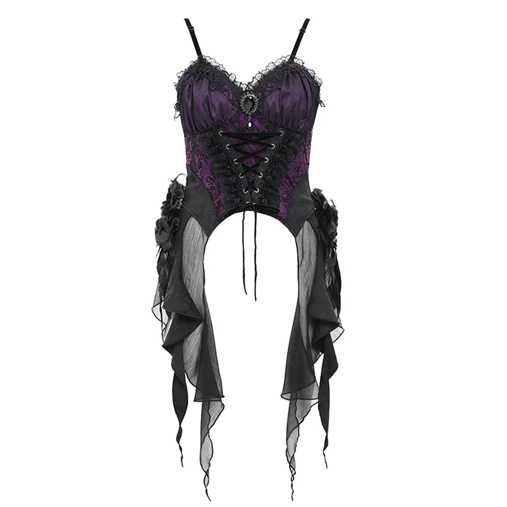 Lace Up Gothic Bodice Violet