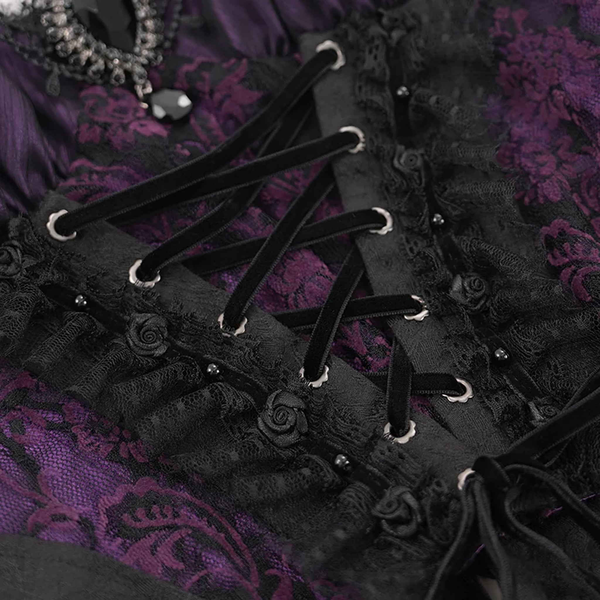 Lace Up Gothic Bodice Violet