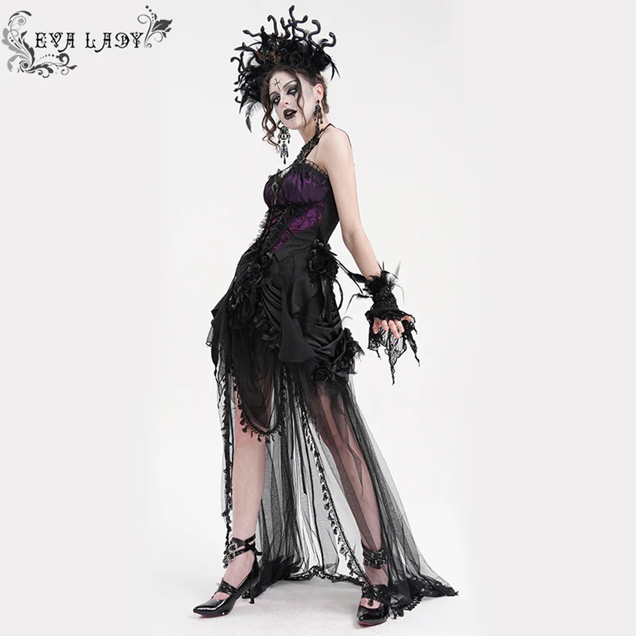 Lace Up Gothic Bodice Violet