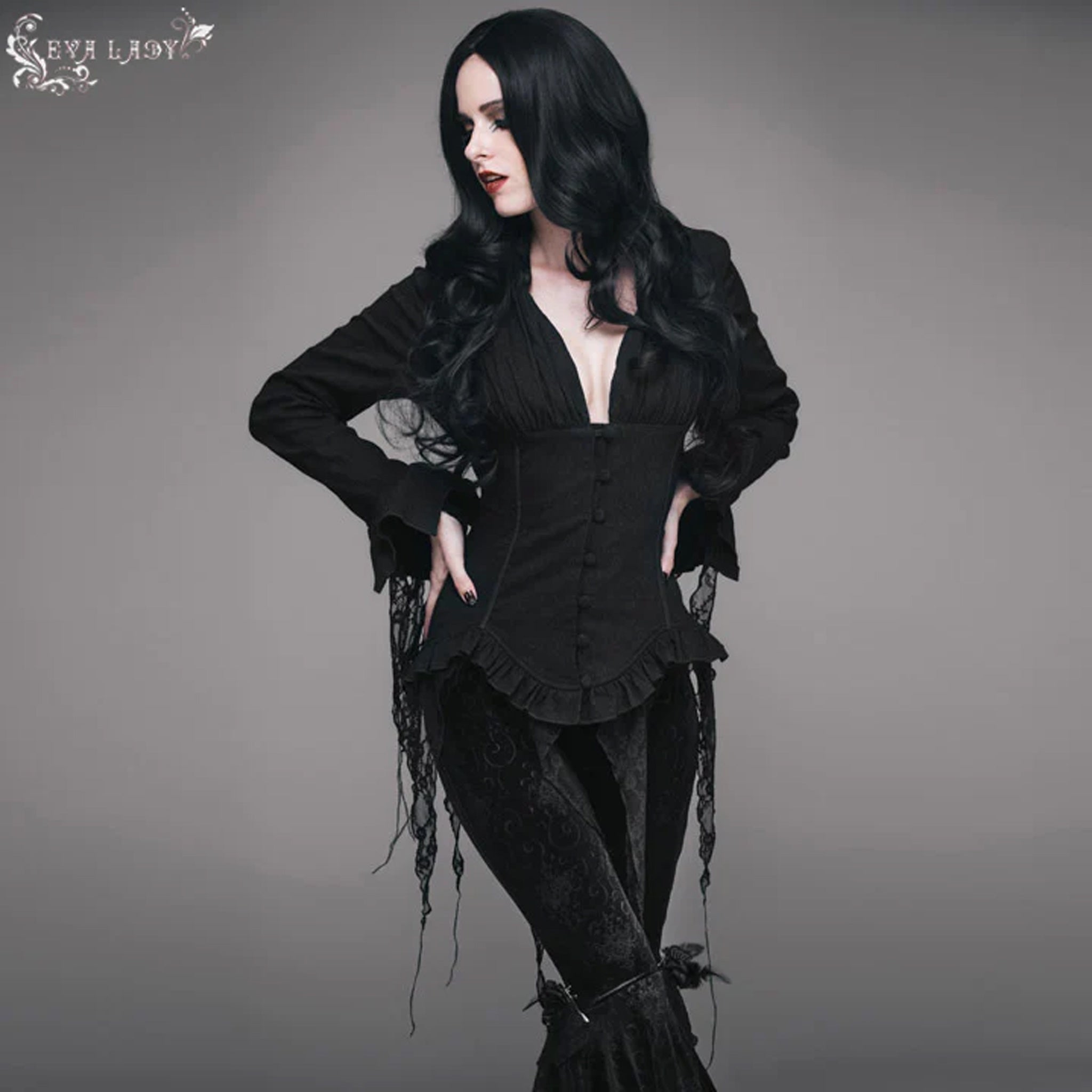 Gothic Plunge Neck Top