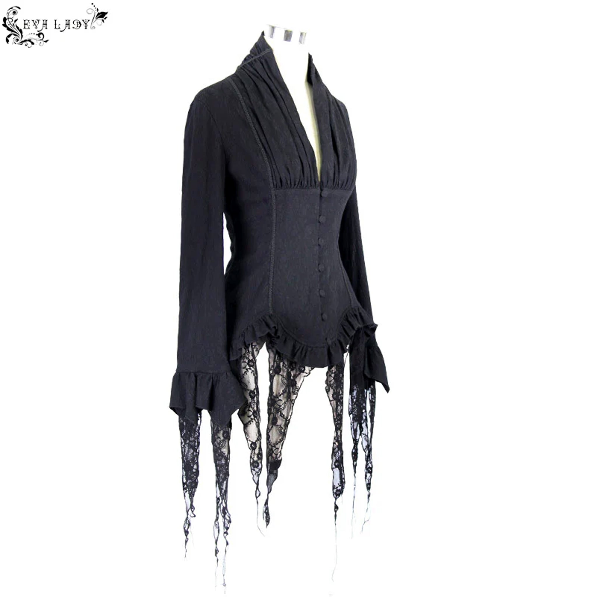 Gothic Plunge Neck Top
