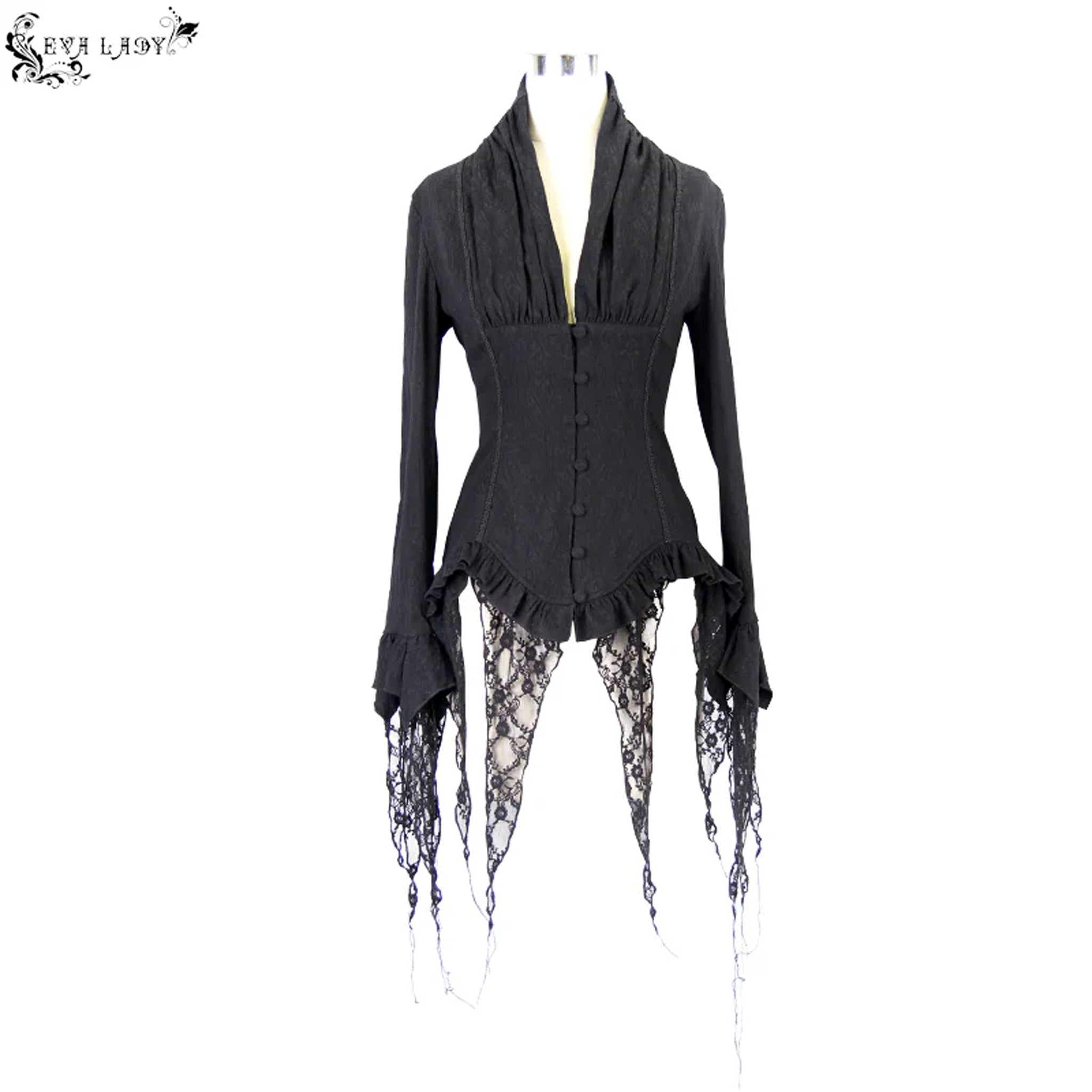 Gothic Plunge Neck Top