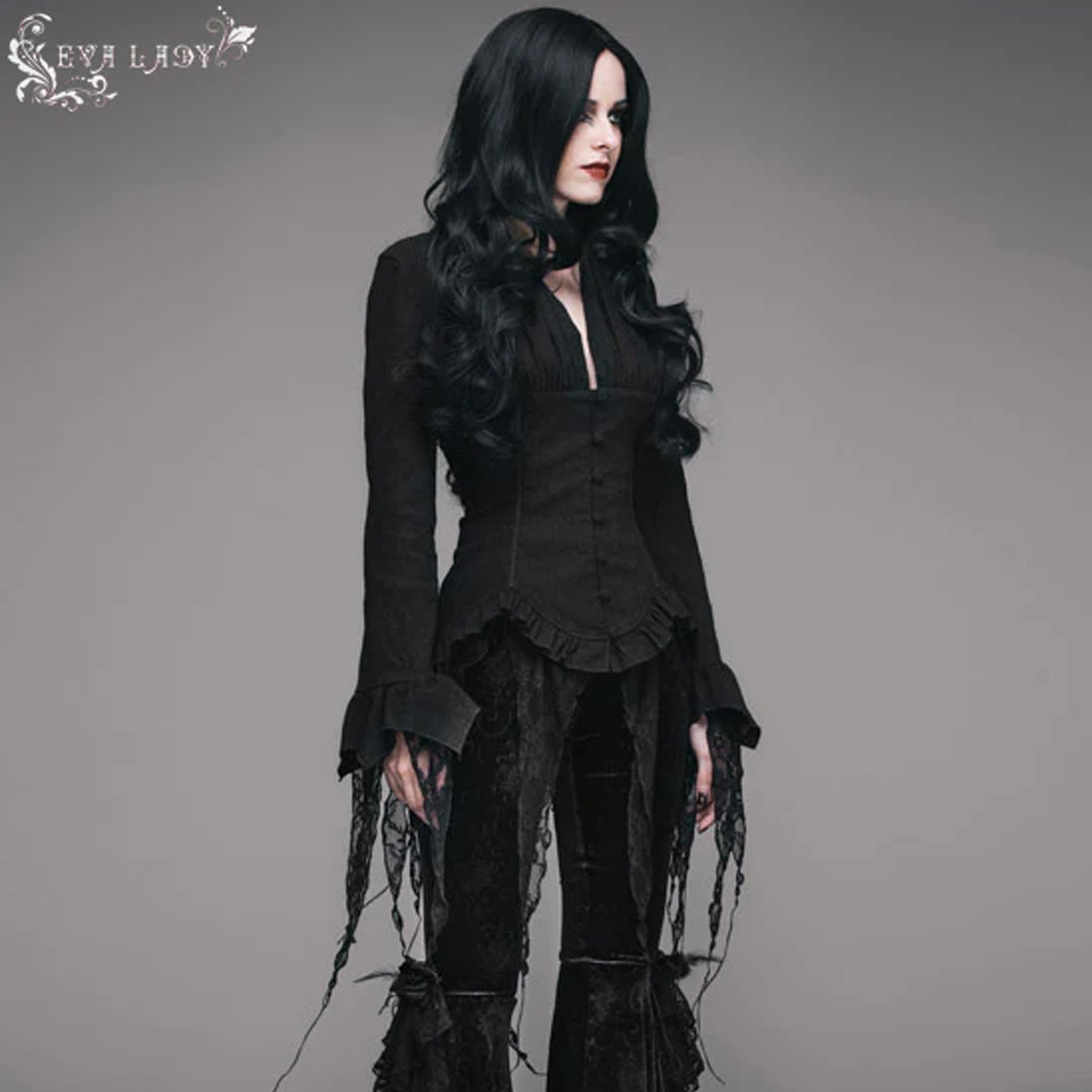 Gothic Plunge Neck Top