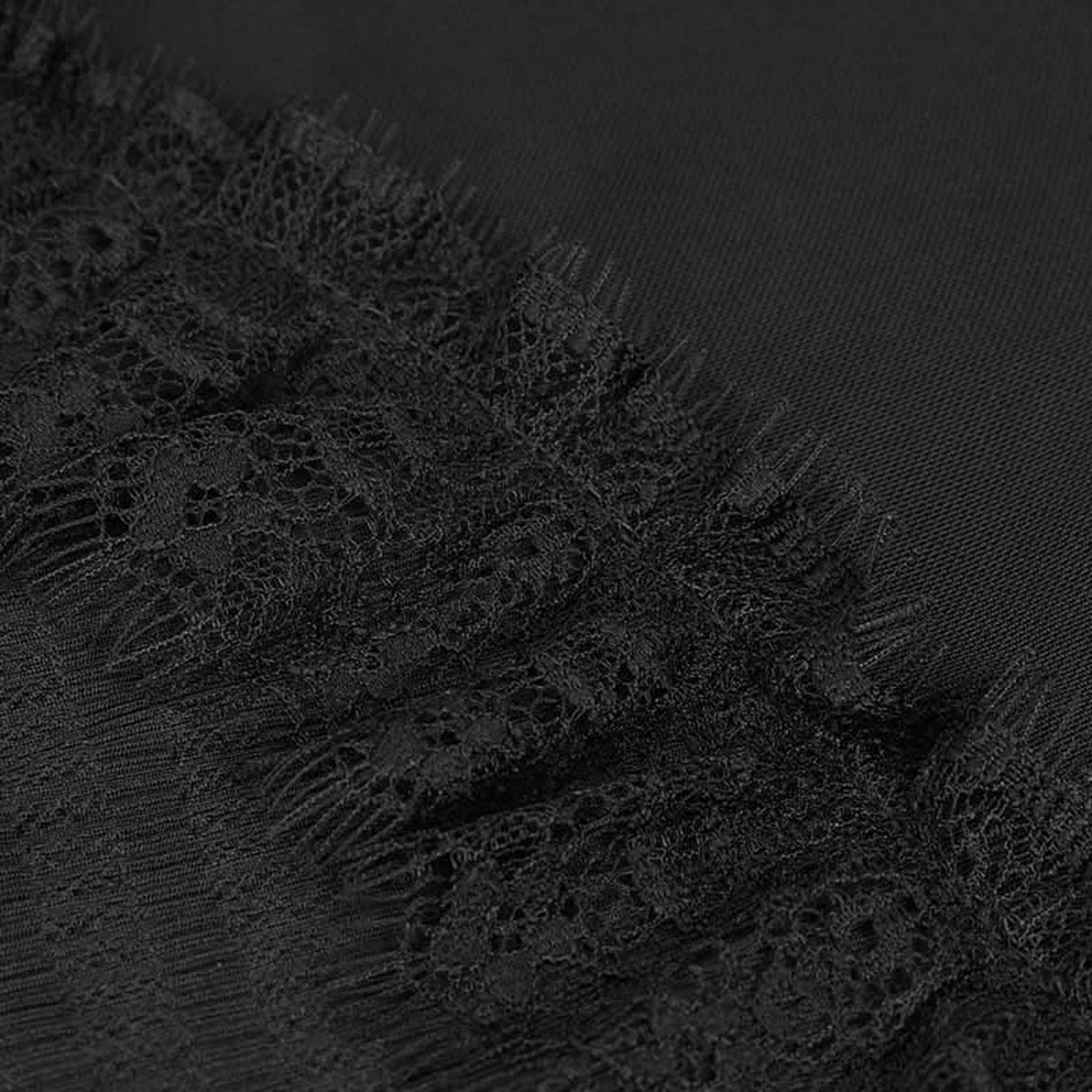 Clasp Neck Lace Trim Top