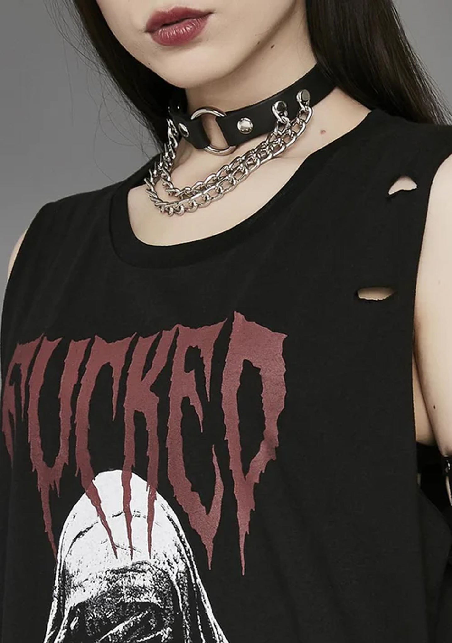 Hanging Chain Ring Choker