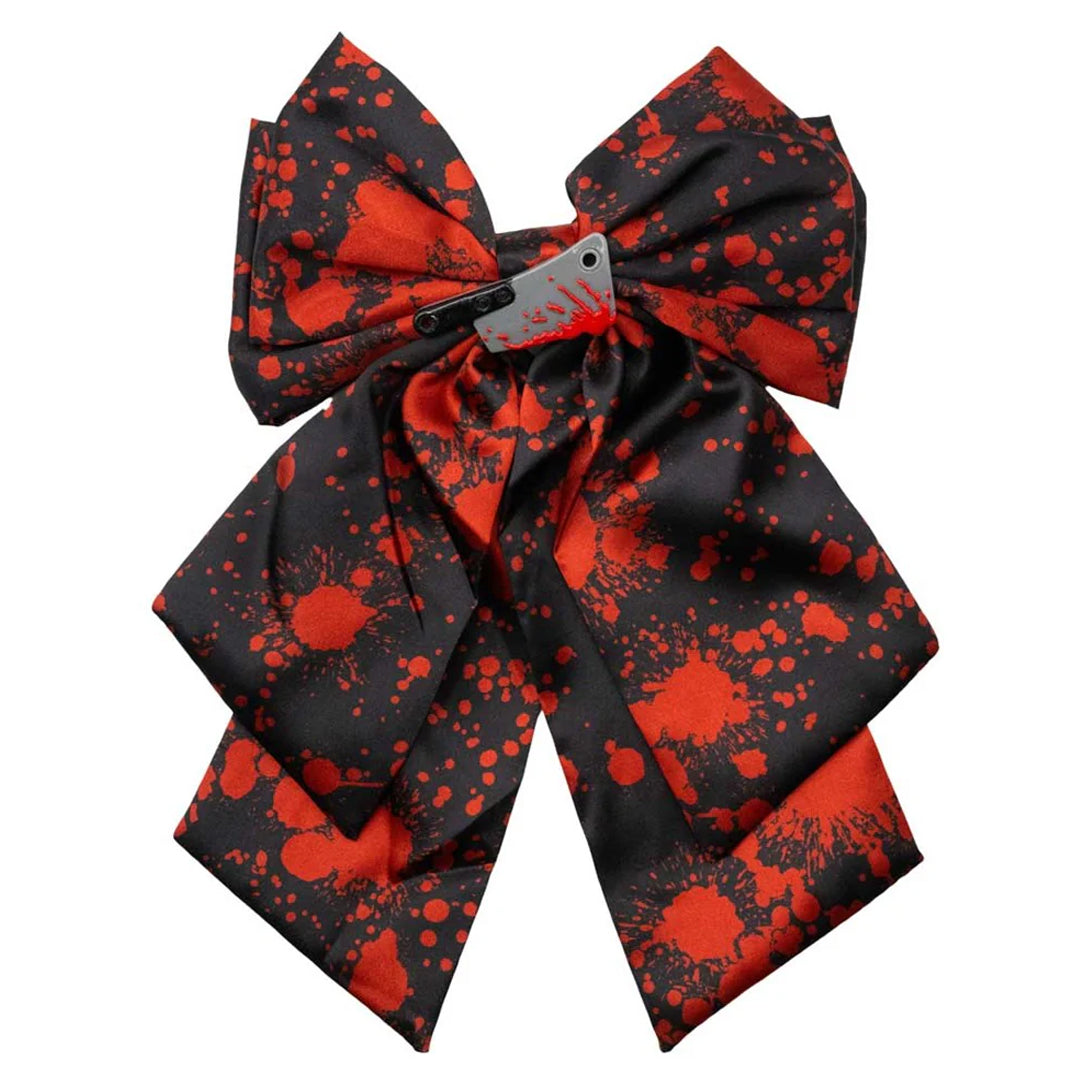 Blood Splatter Cleaver Satin Hair Bow