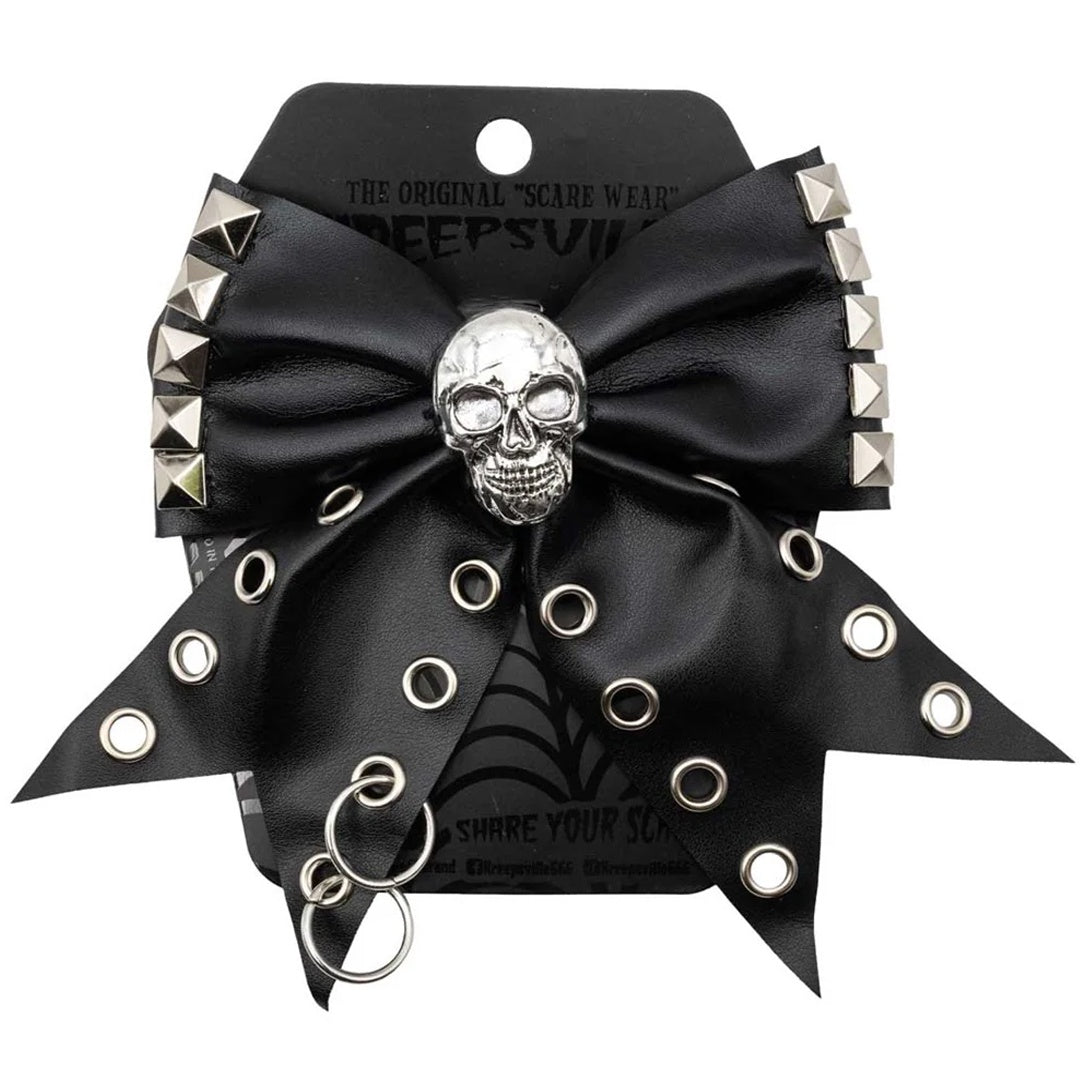 Skull Stud Hair Bow