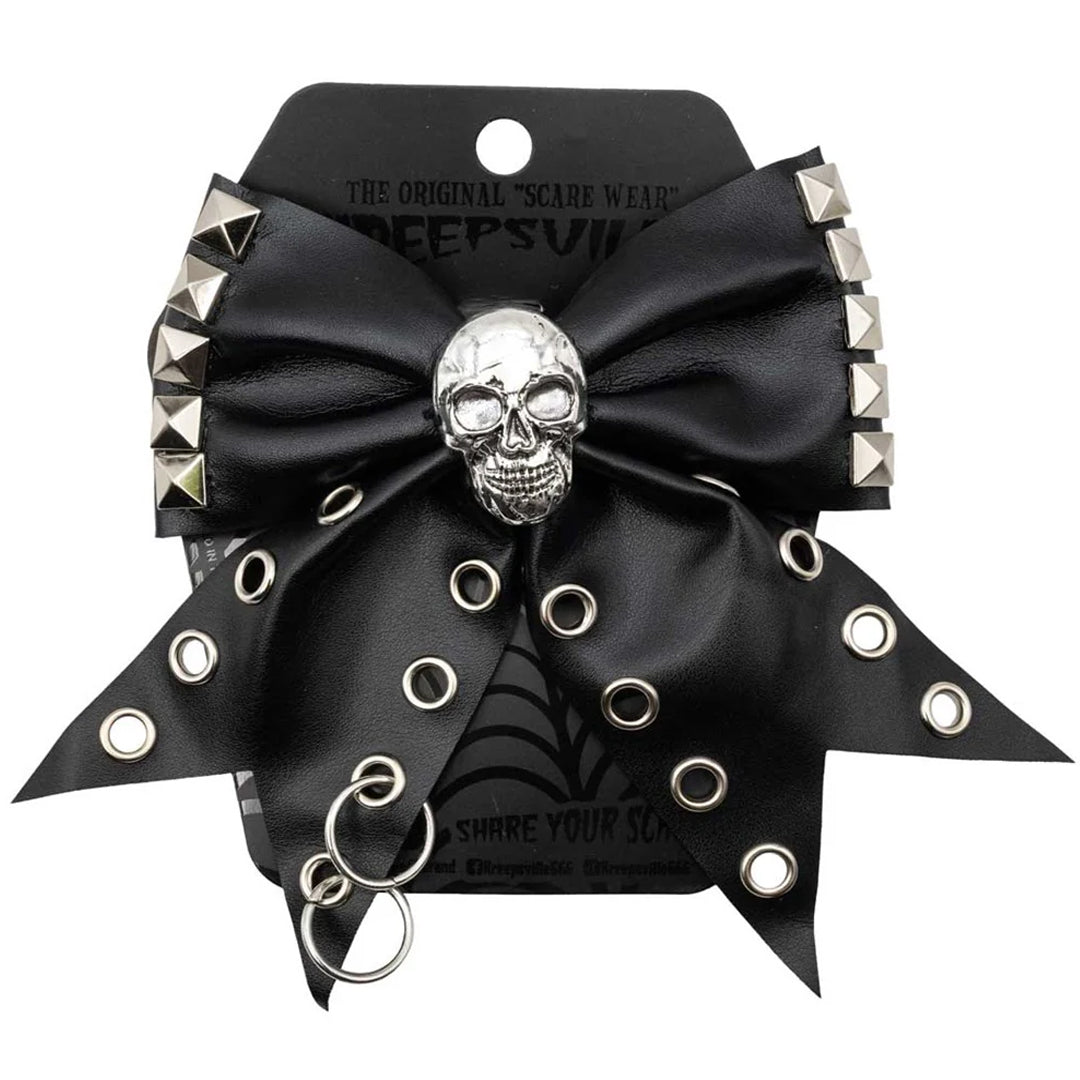 Skull Stud Hair Bow