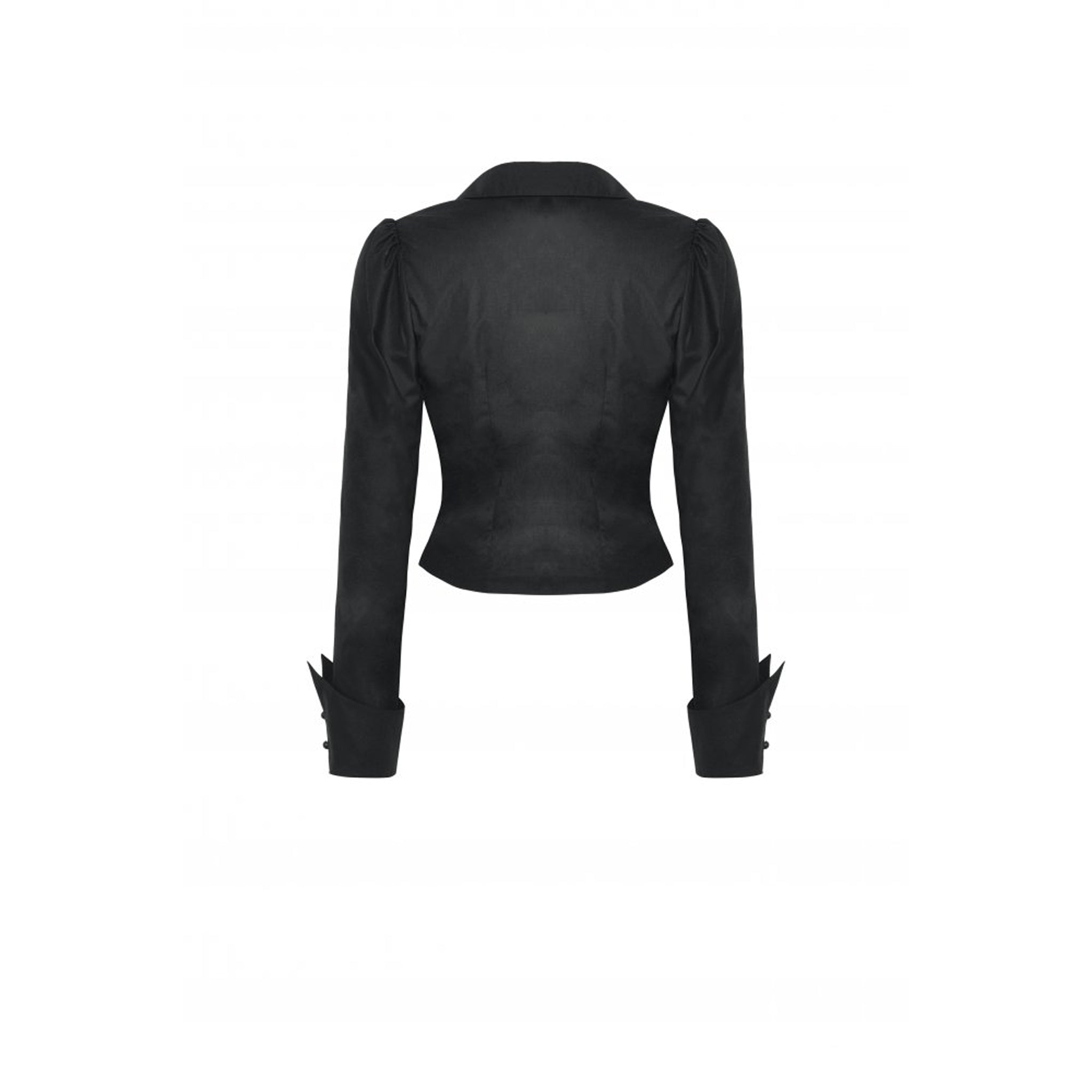 Gothic Black Ruffle Blouse