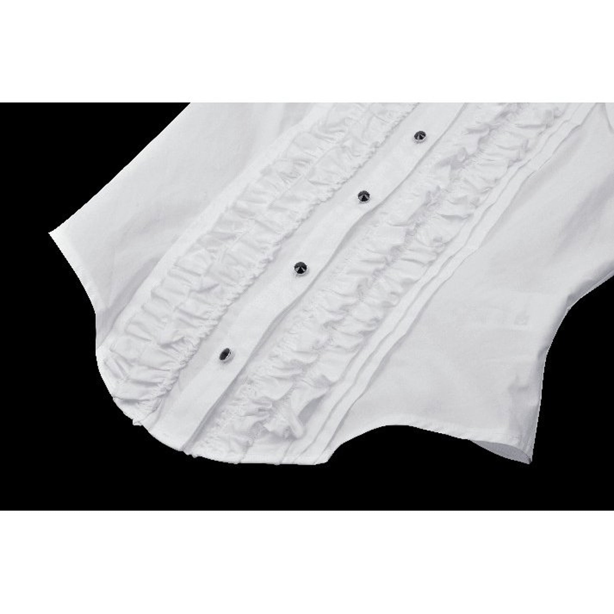 Gothic White Ruffle Blouse