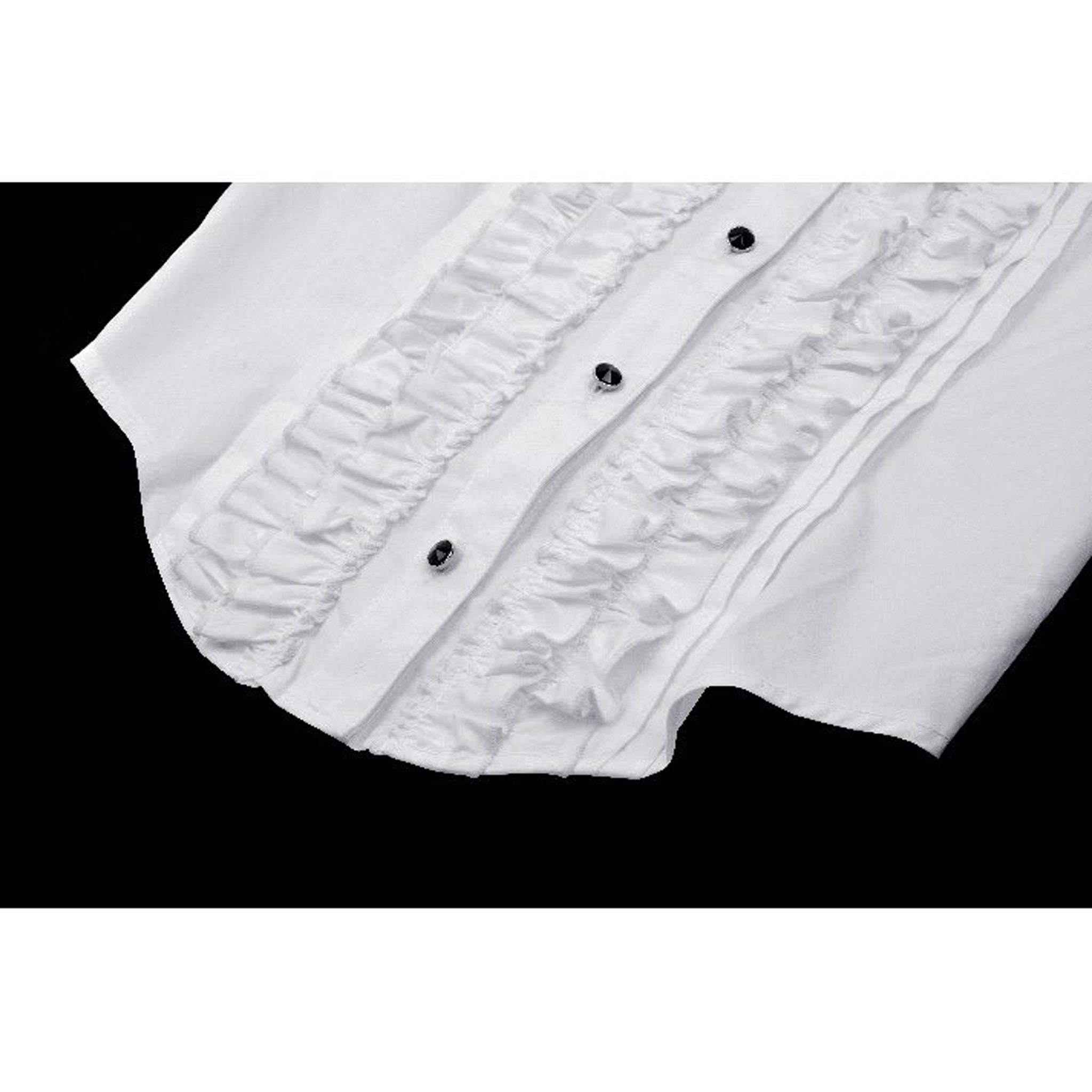 Gothic White Ruffle Blouse