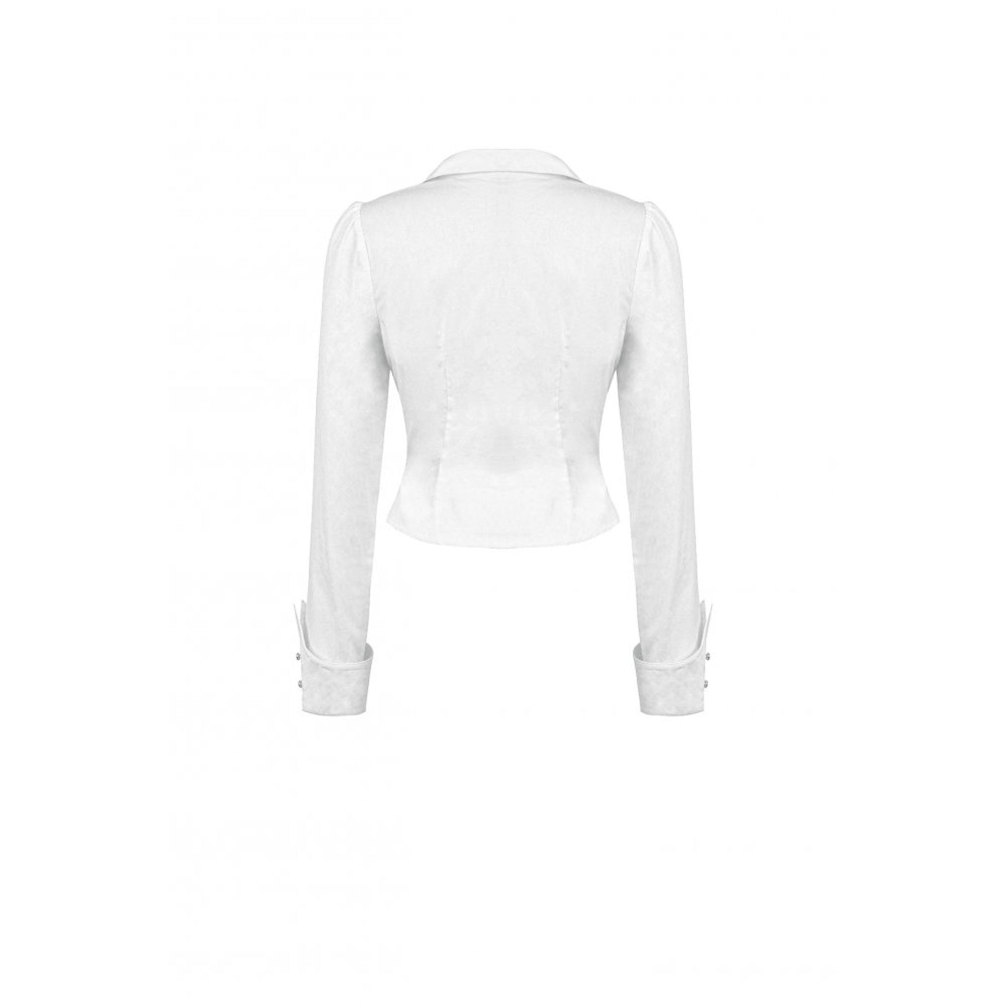 Gothic White Ruffle Blouse