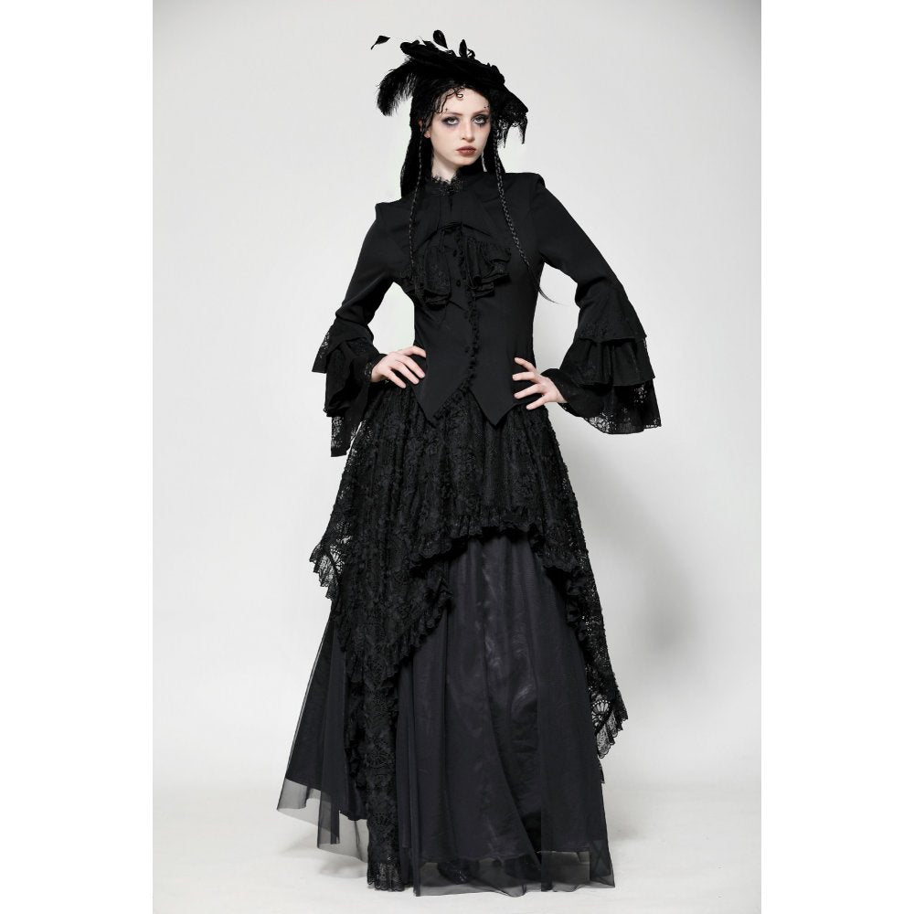 Victorian Ruffle Button Top