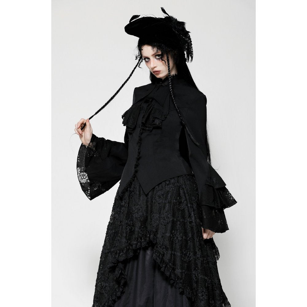 Victorian Ruffle Button Top