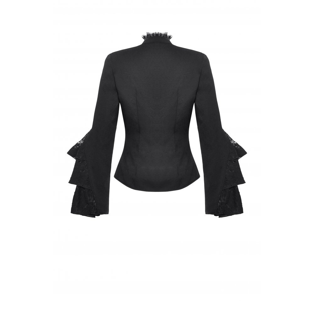 Victorian Ruffle Button Top