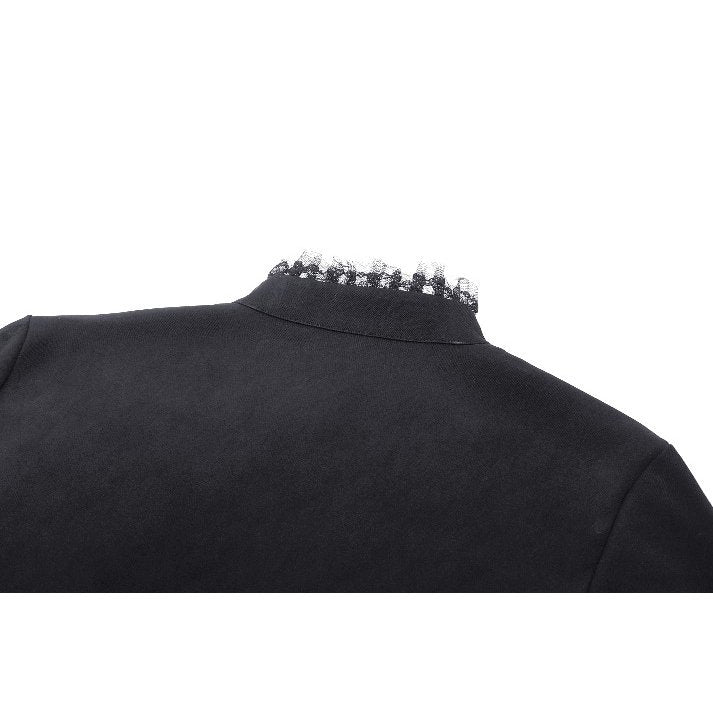 Victorian Ruffle Button Top