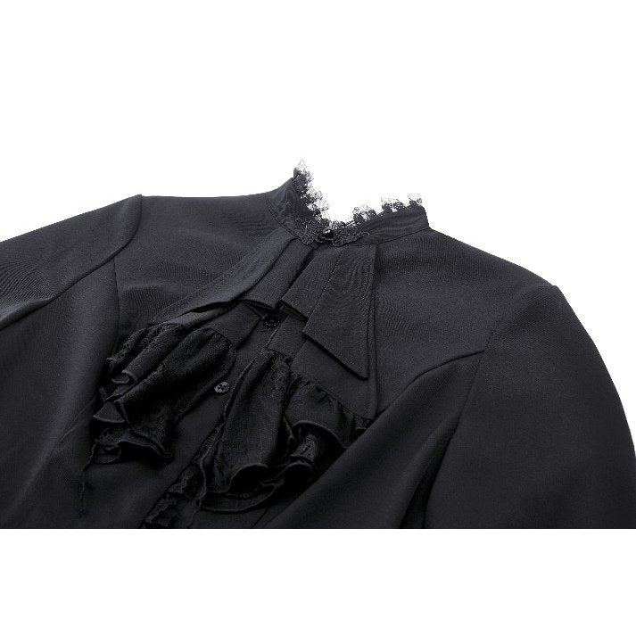 Victorian Ruffle Button Top