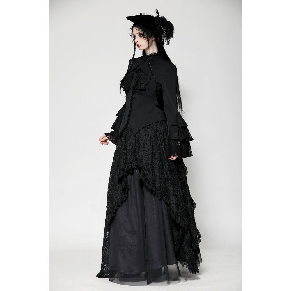 Victorian Ruffle Button Top