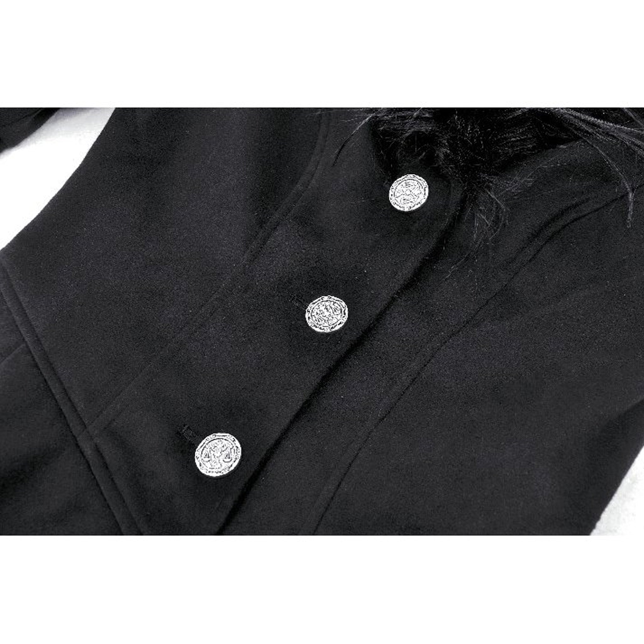 Tiered Front Fur Trim Coat