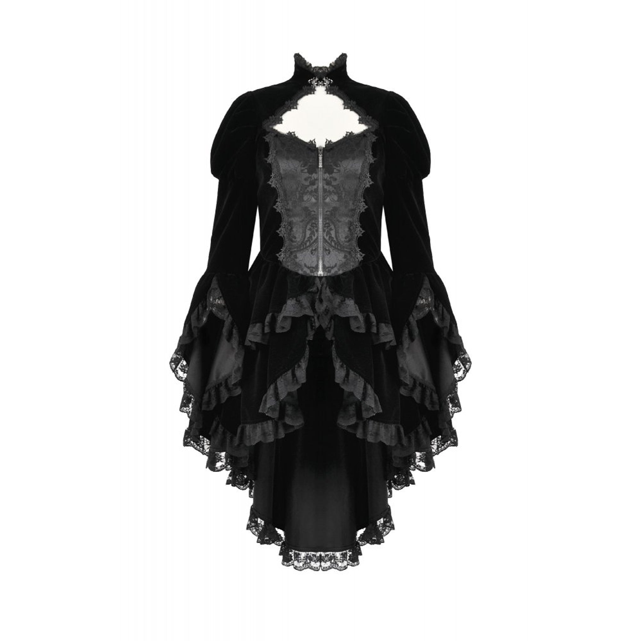 Tiered Hem High Low Jacket