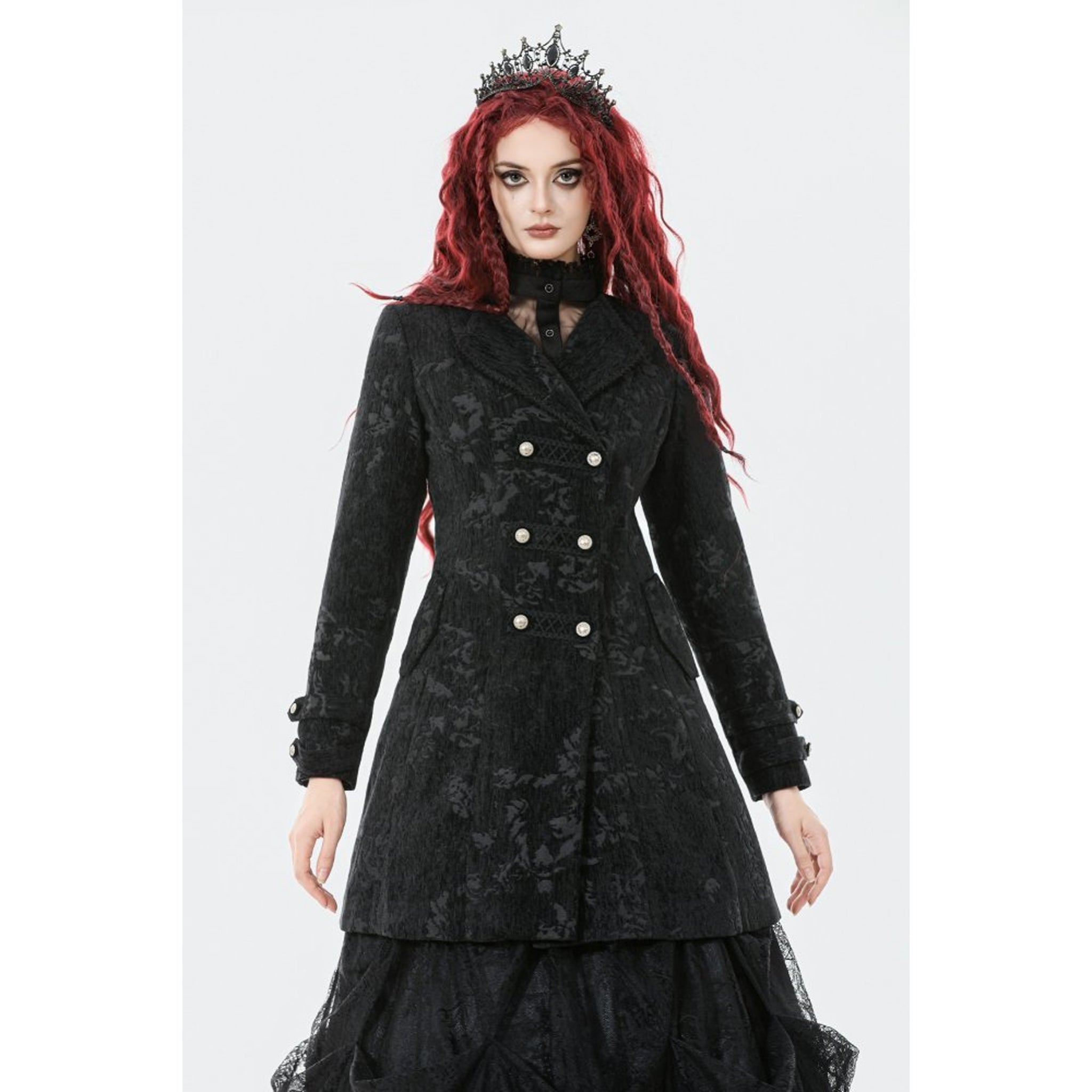 Gothic Jacquard Velvet Coat